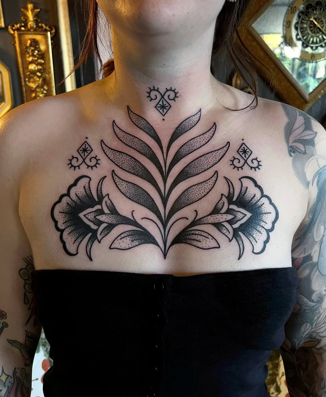 Tattoo by @michelle.chamerlik โ dotwork, ornamental