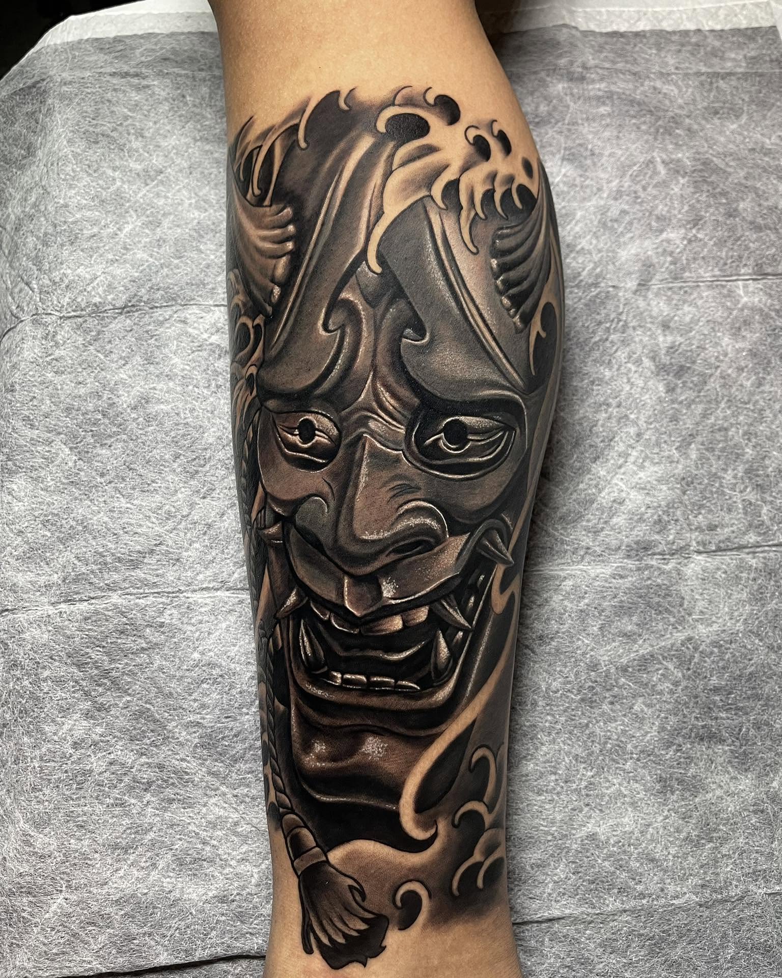 Tattoo by @saintstatts — black_and_grey, realism