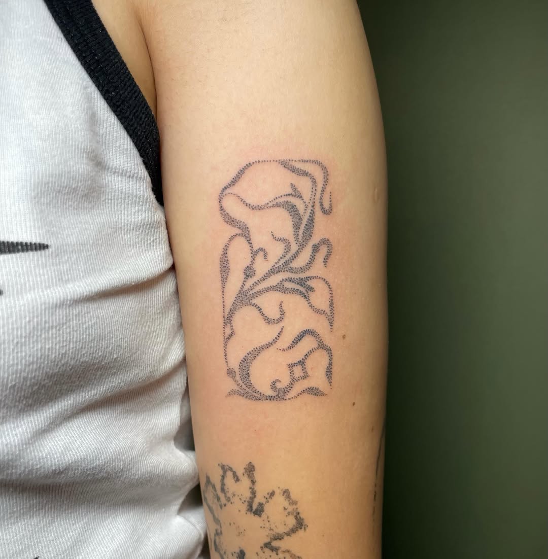 Tattoo by @mothmachine β dotwork, ornamental
