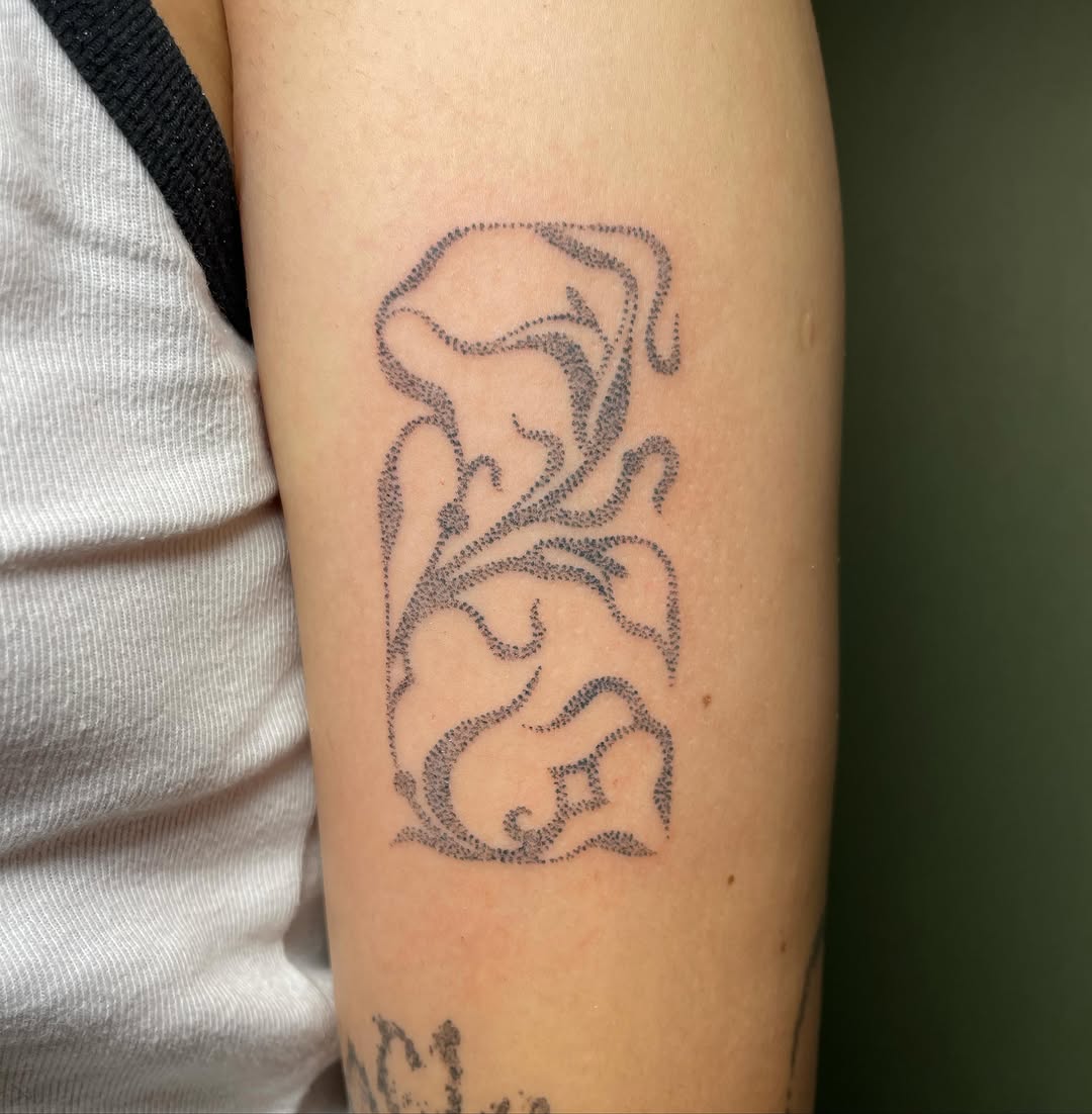 Tattoo by @mothmachine β dotwork, ornamental