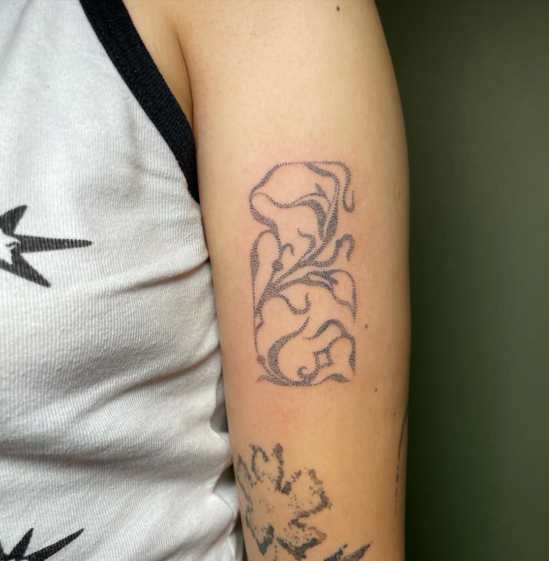 Tattoo by @mothmachine β dotwork, ornamental