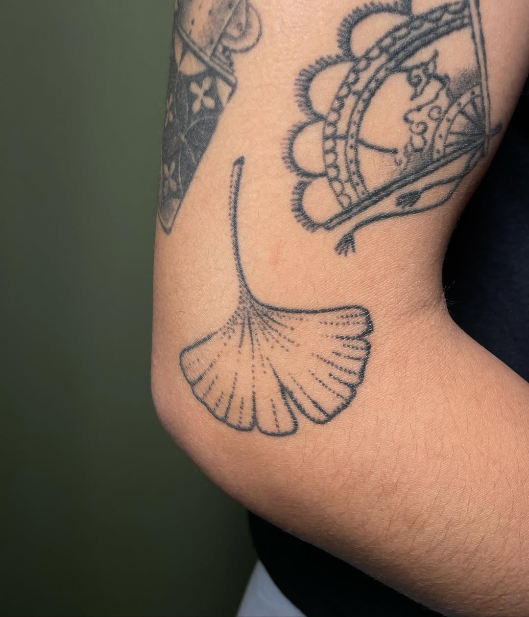 Tattoo by @mothmachine β dotwork, fine_line