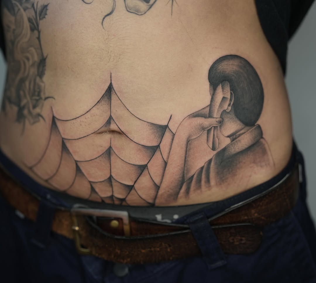 Tattoo by @heidiestradatattoos — black_and_grey