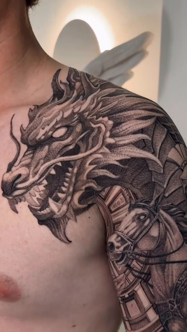 Tattoo by @cot_tattoo — realism, black_and_grey