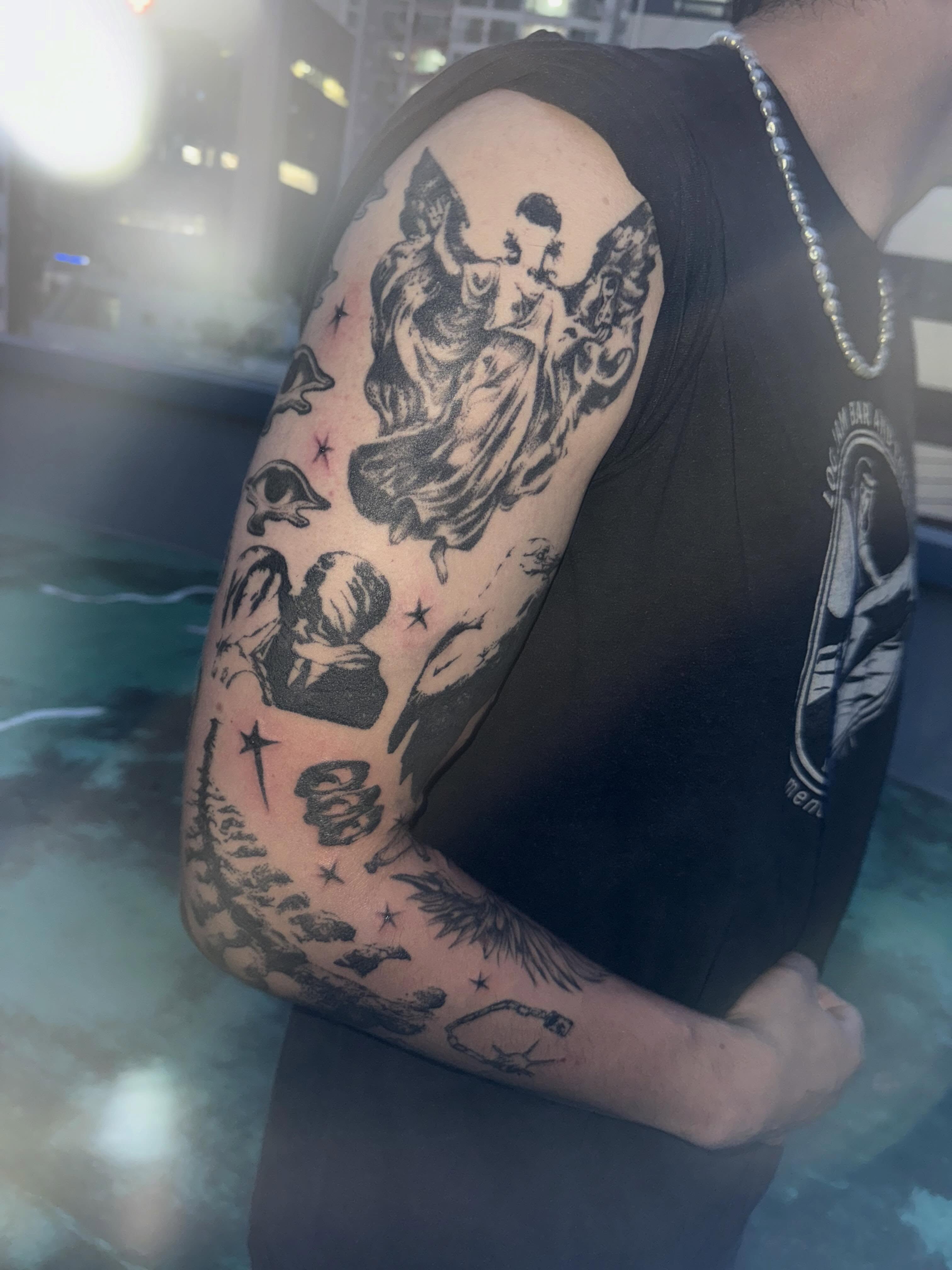 Tattoo by @mimo_tattooist__ — black_and_grey
