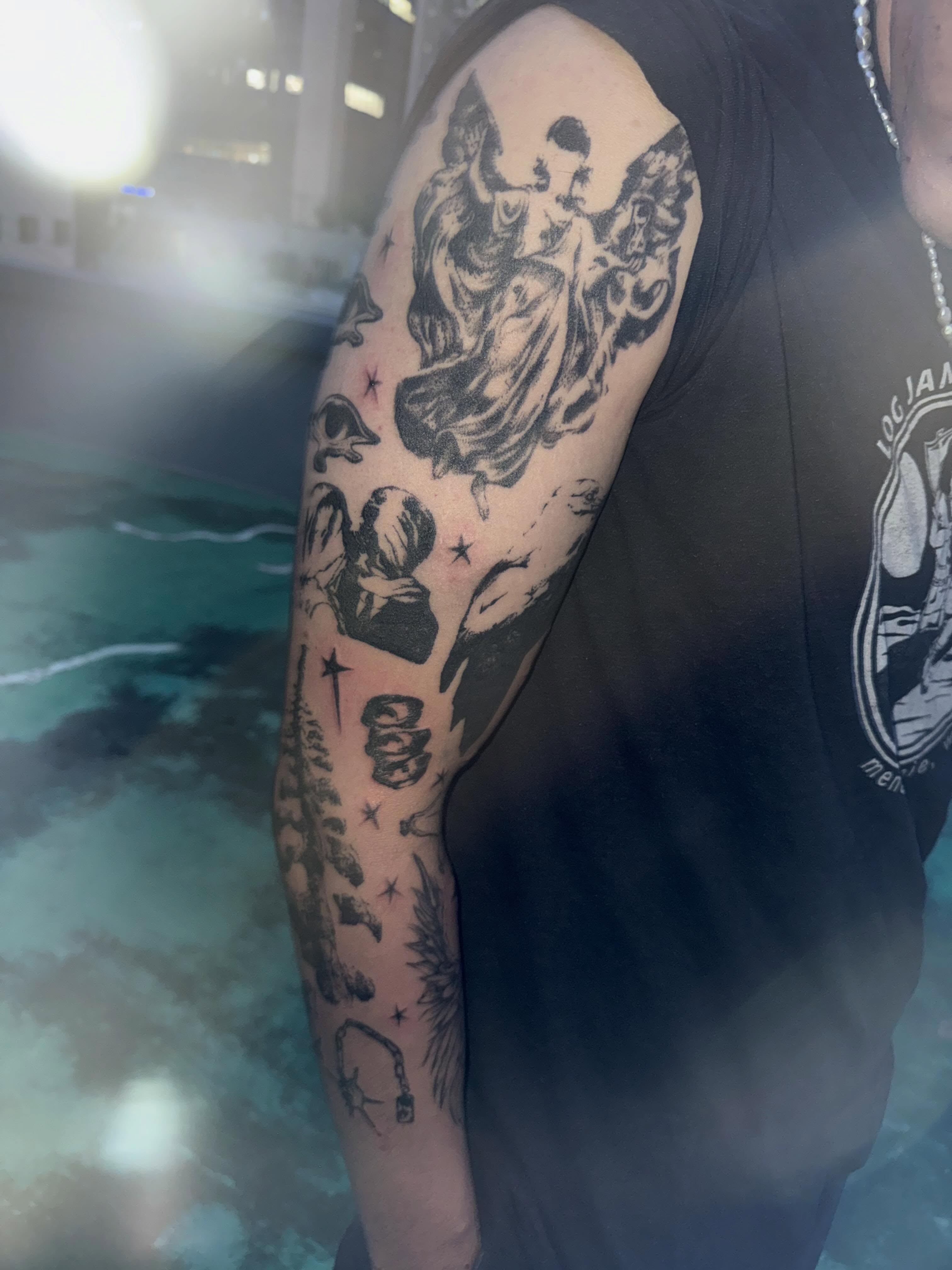 Tattoo by @mimo_tattooist__ — black_and_grey