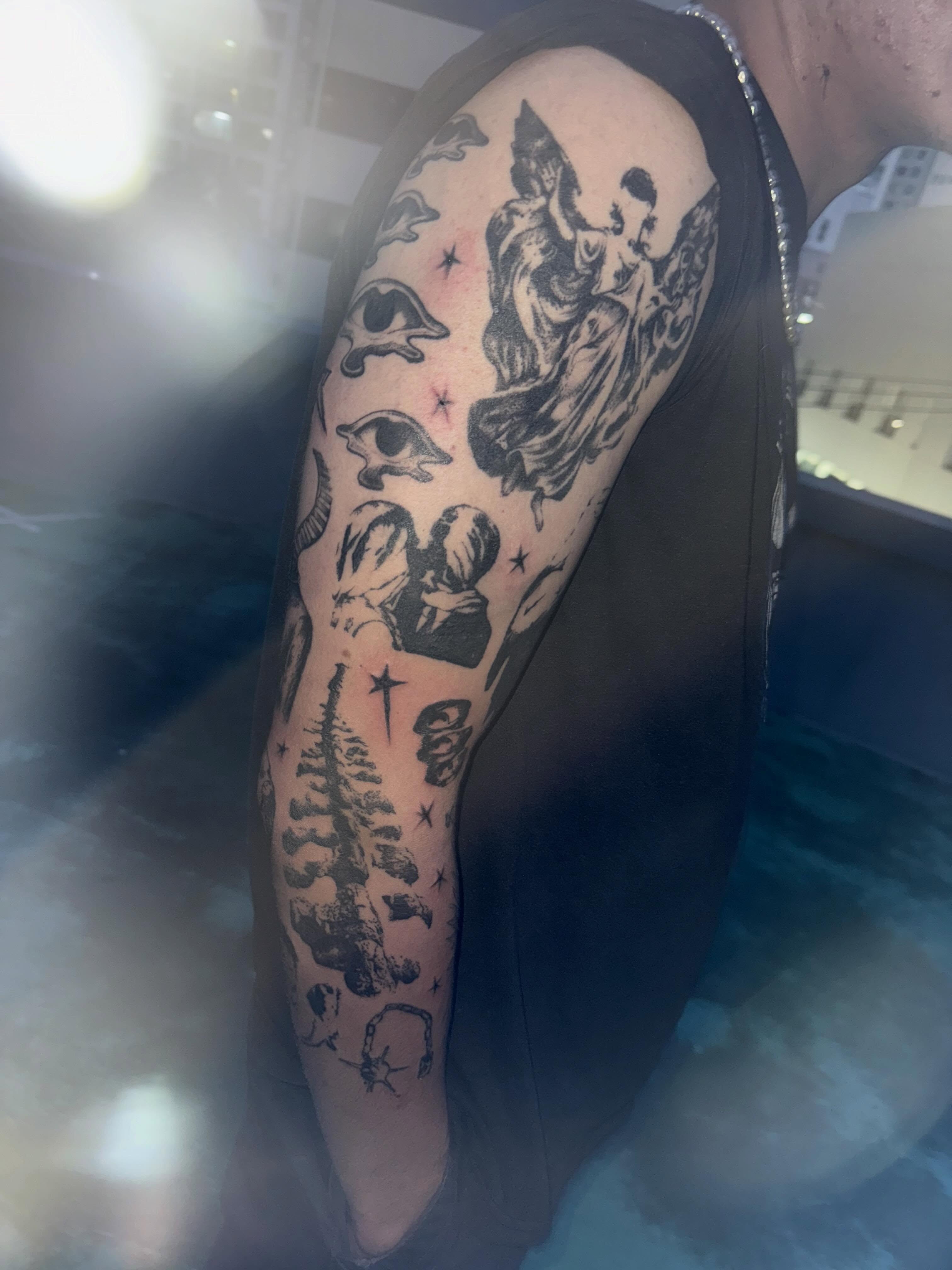 Tattoo by @mimo_tattooist__ — black_and_grey