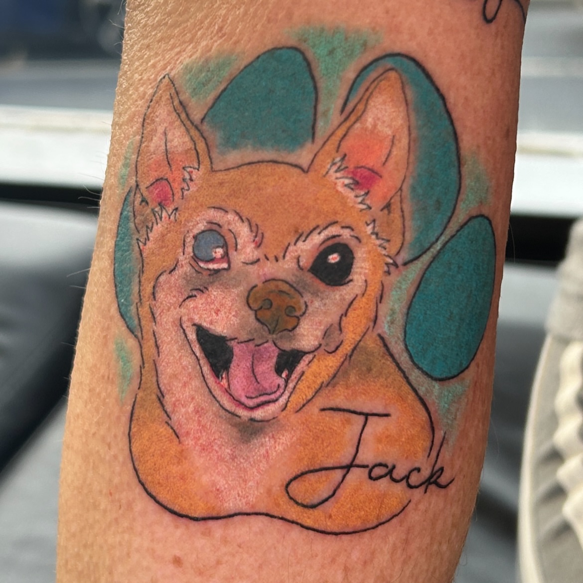 Tattoo by @tatted_pumpkin — watercolor