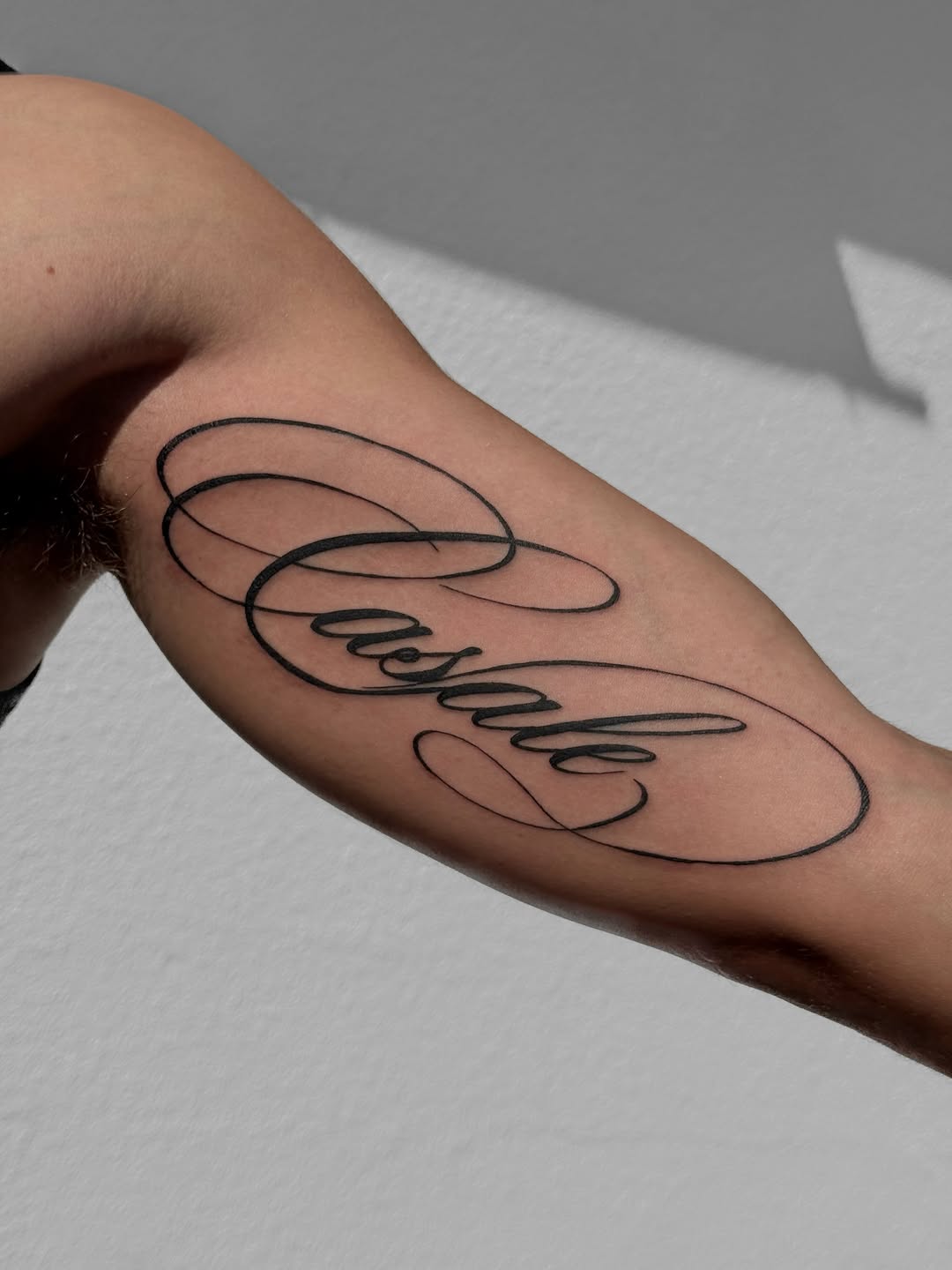 Tattoo by @avaniloutattoo — lettering_script, fine_line