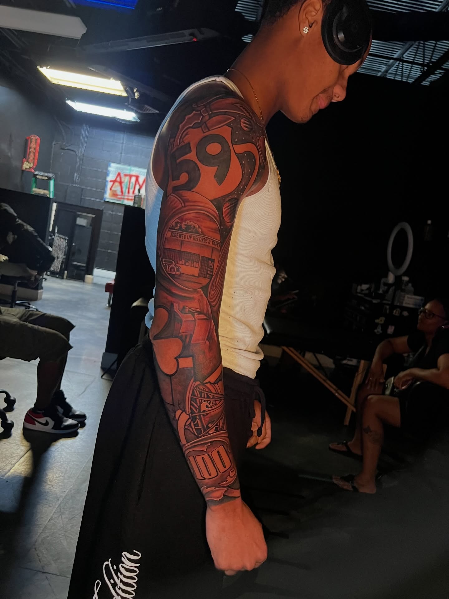 Baseball player American traditional tattoo on the forearm by Dee