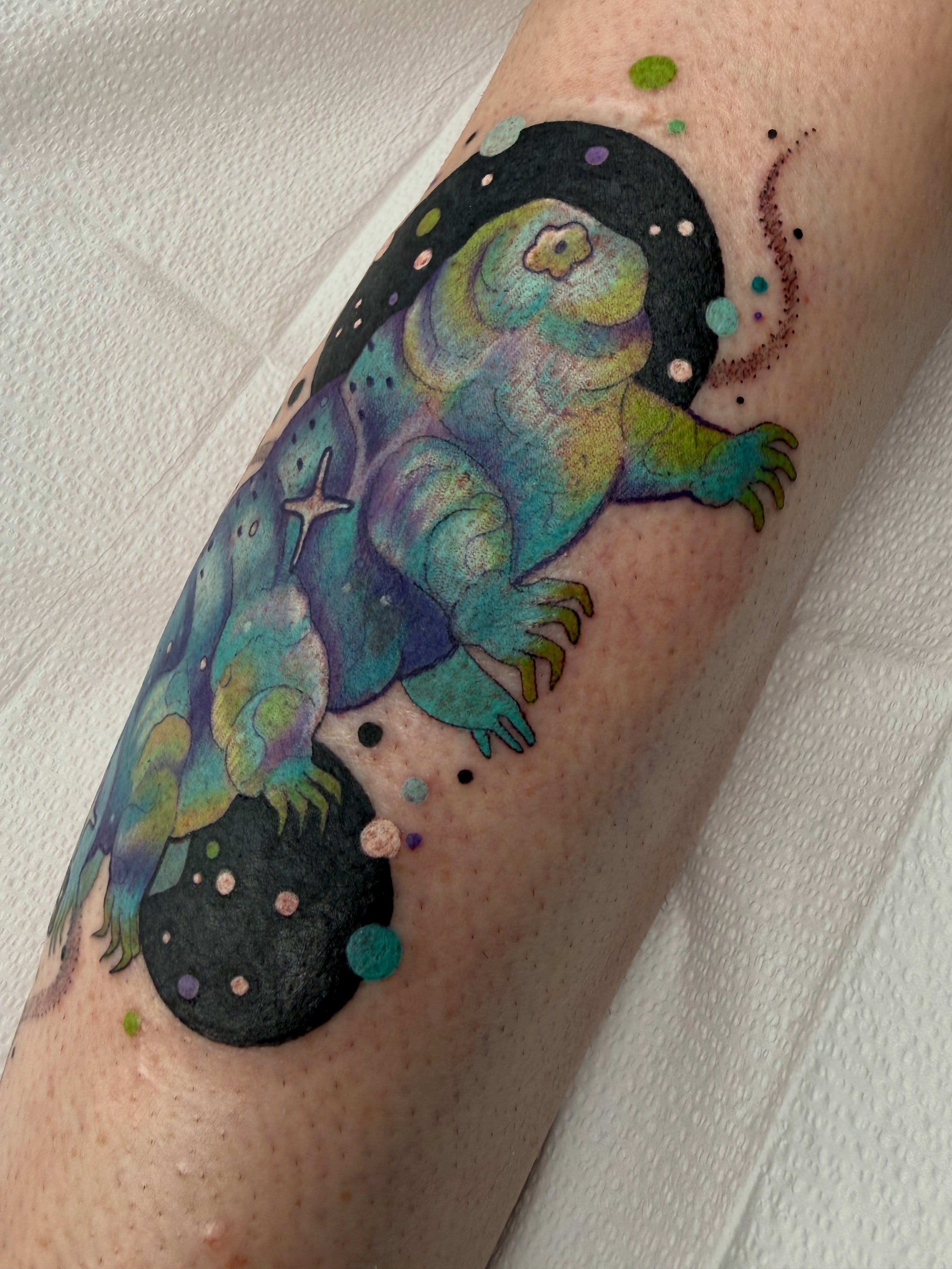Tattoo by @louddoodle — dotwork, surrealism