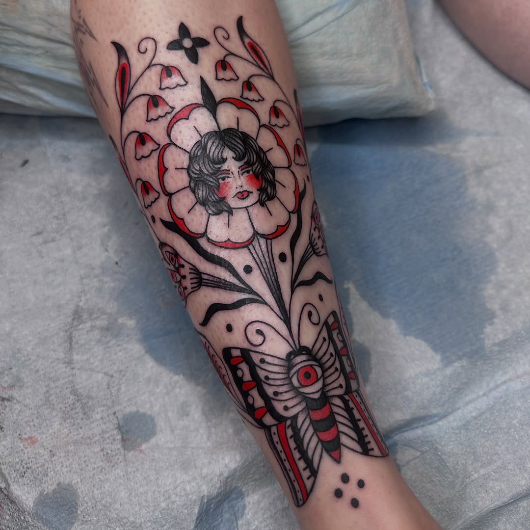 Tattoo by @mothertattooer — american_traditional, neo_traditional