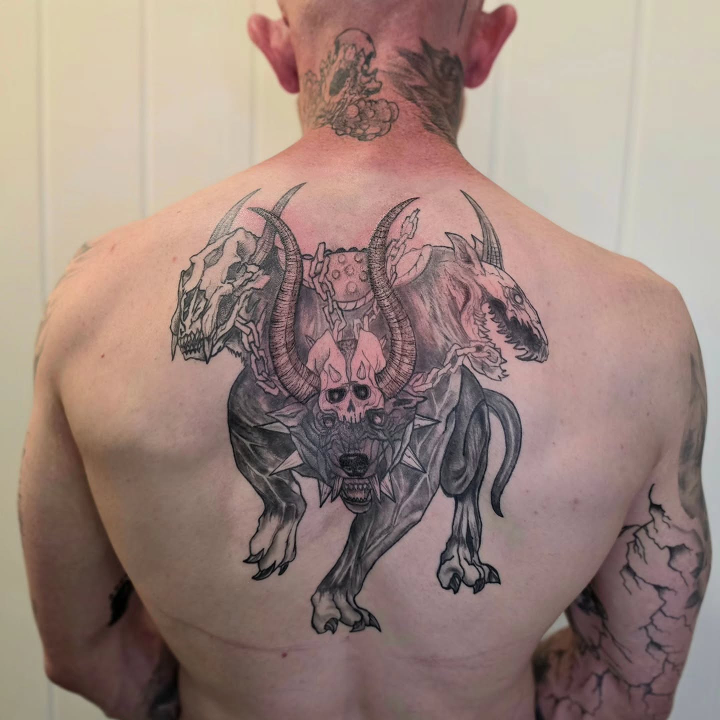 Tattoo by @ivy_inks — dark_realism, black_and_grey