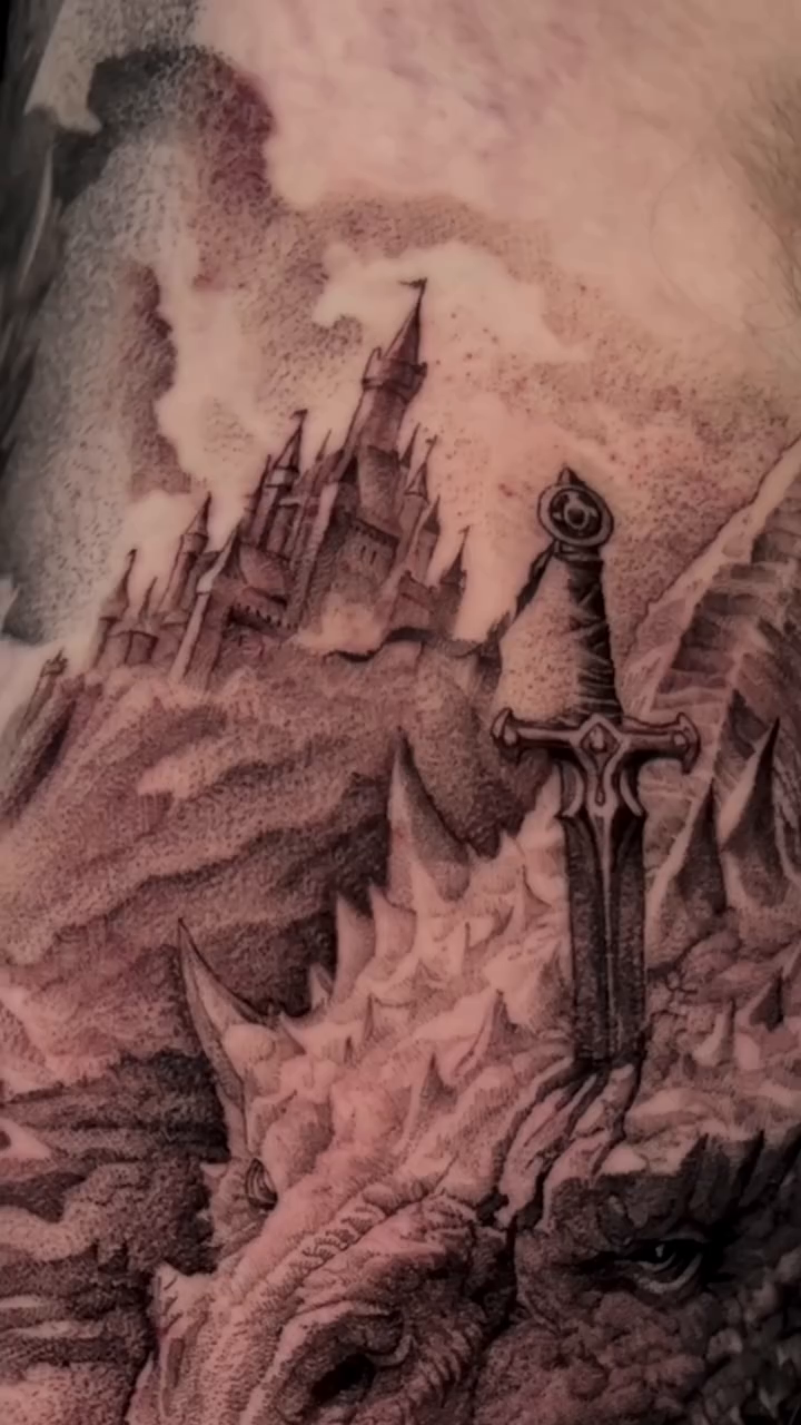 Tattoo by @jonnelson_tattoos — dark_realism, black_and_grey