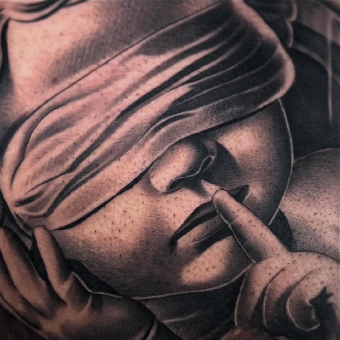 Tattoo by @angel_damiangg — black_and_grey, realism