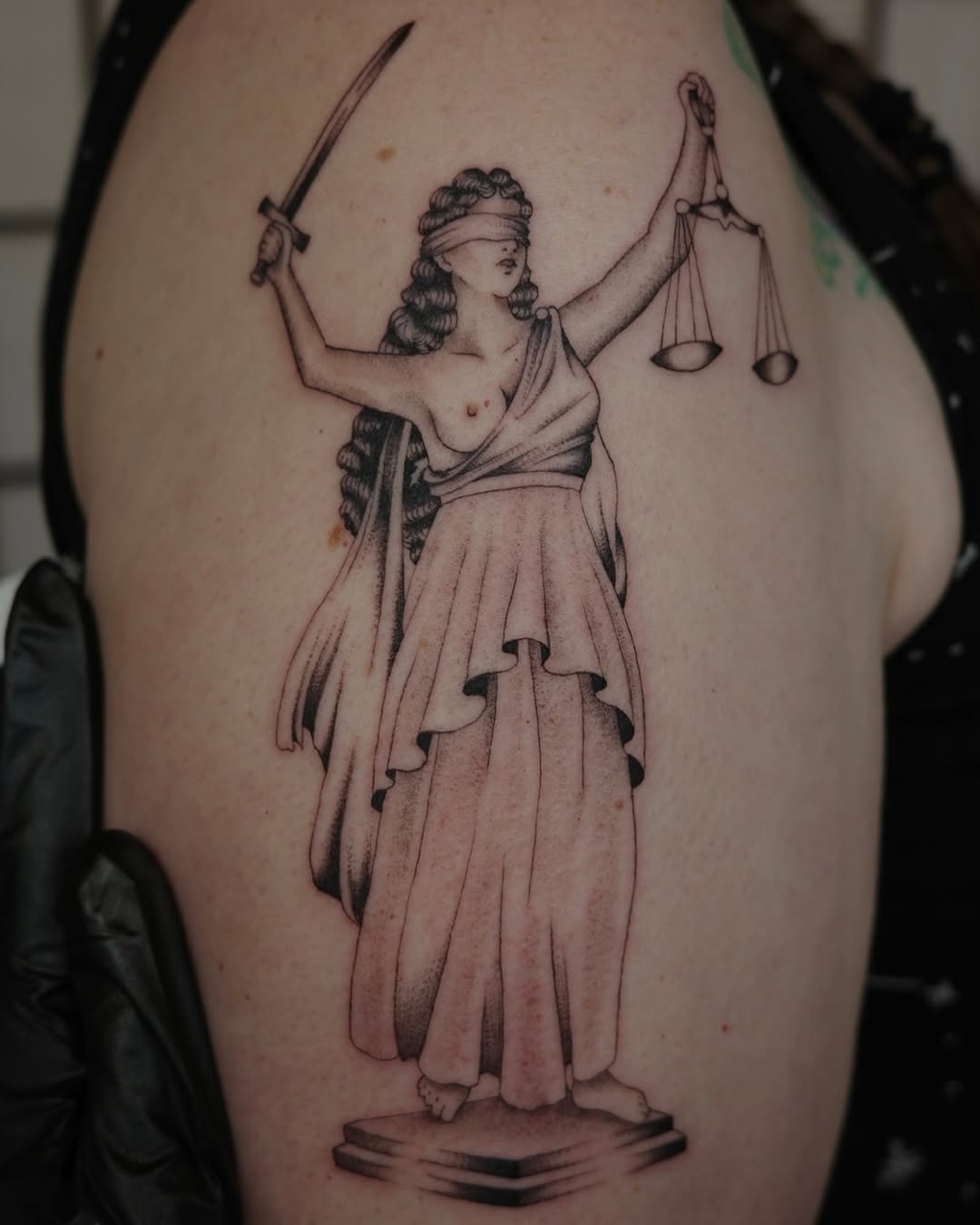 Tattoo by @sequoiarosetattoo — black_and_grey, realism
