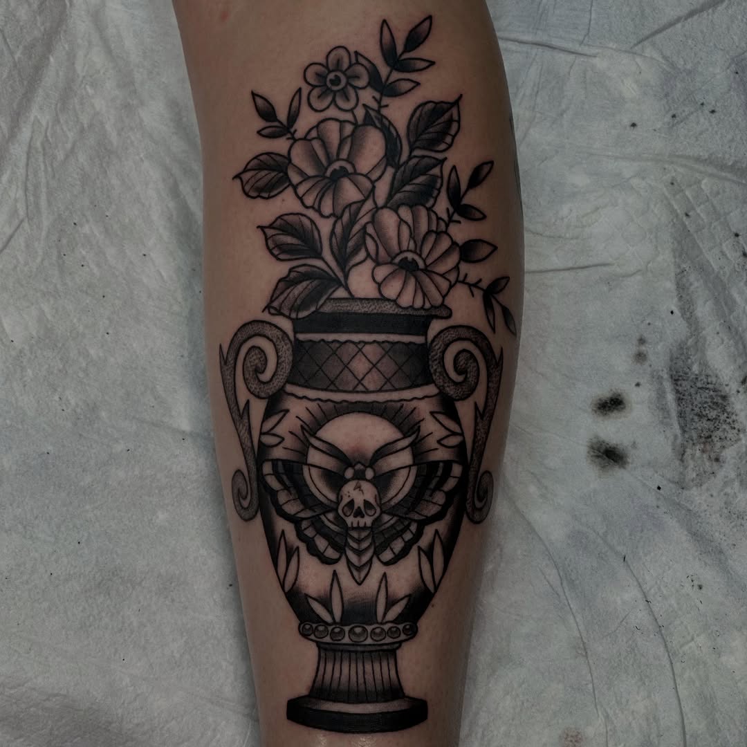 Tattoo by @tattooerdylan — american_traditional, black_and_grey
