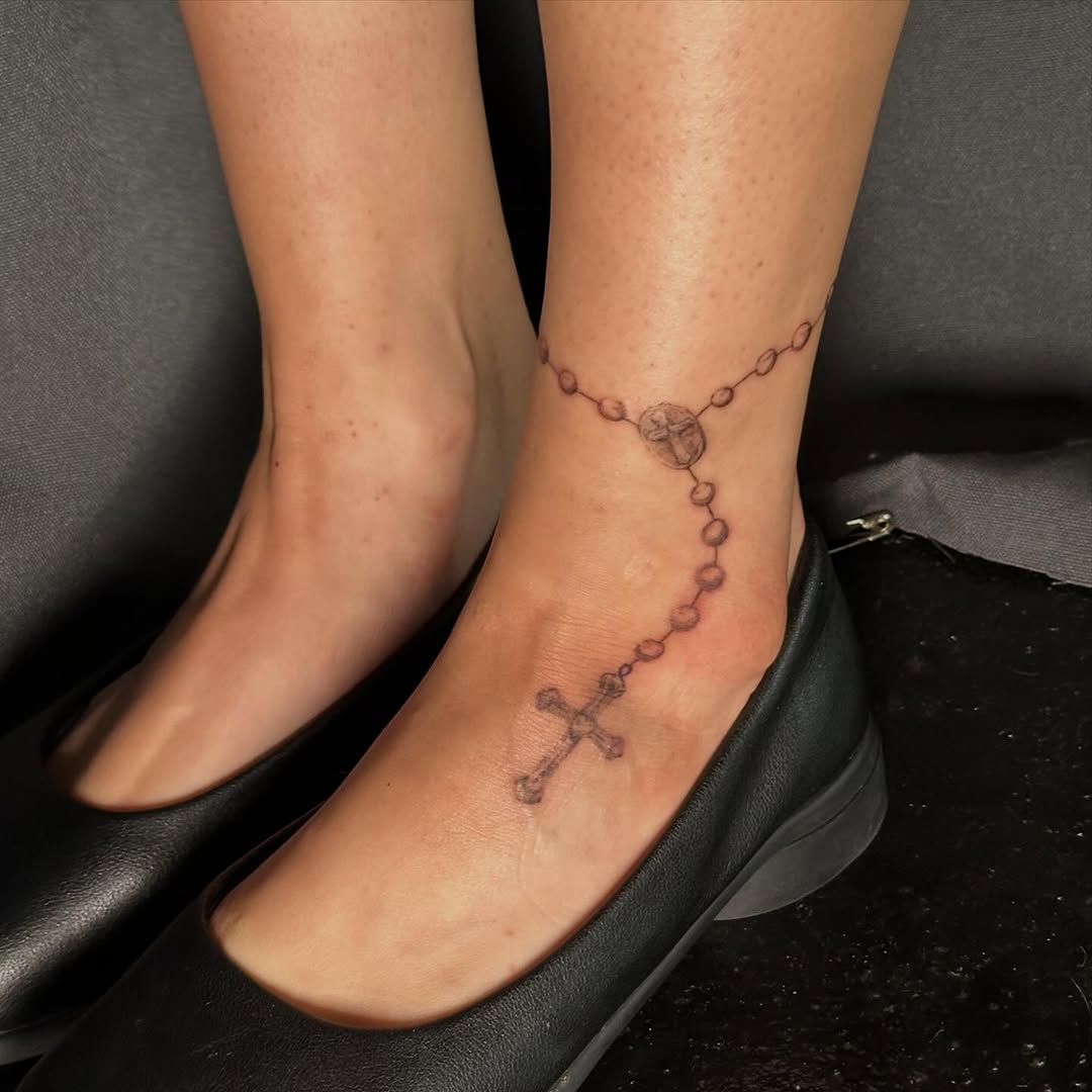 Tattoo by @_vessel_art — fine_line, black_and_grey