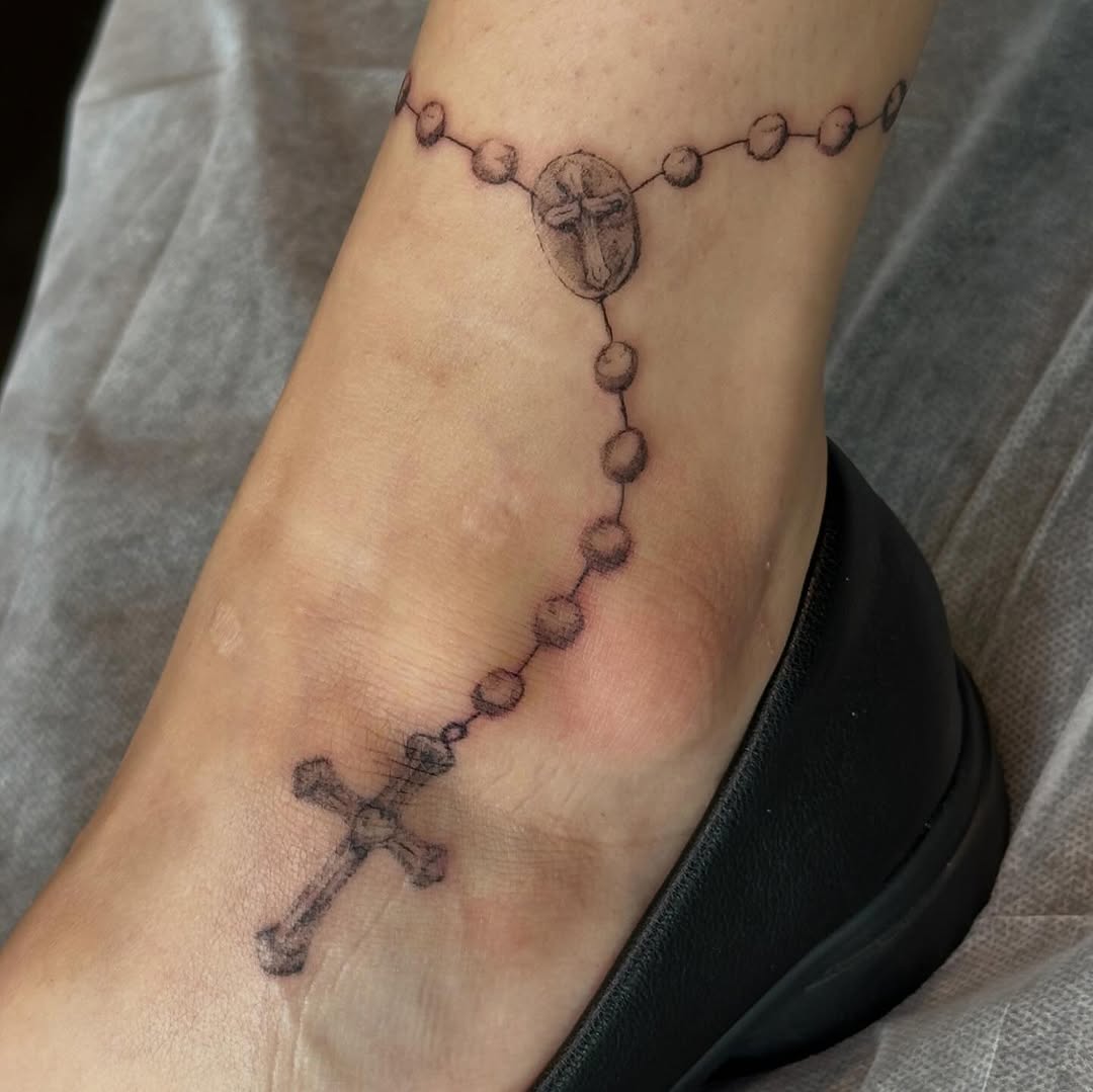 Tattoo by @_vessel_art — fine_line, black_and_grey