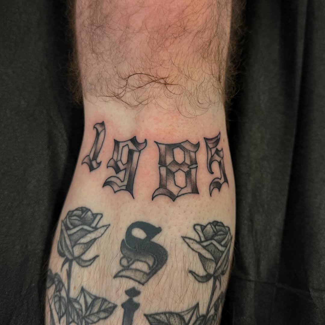 Tattoo by @ericarose_tattoos β lettering_script, black_and_grey