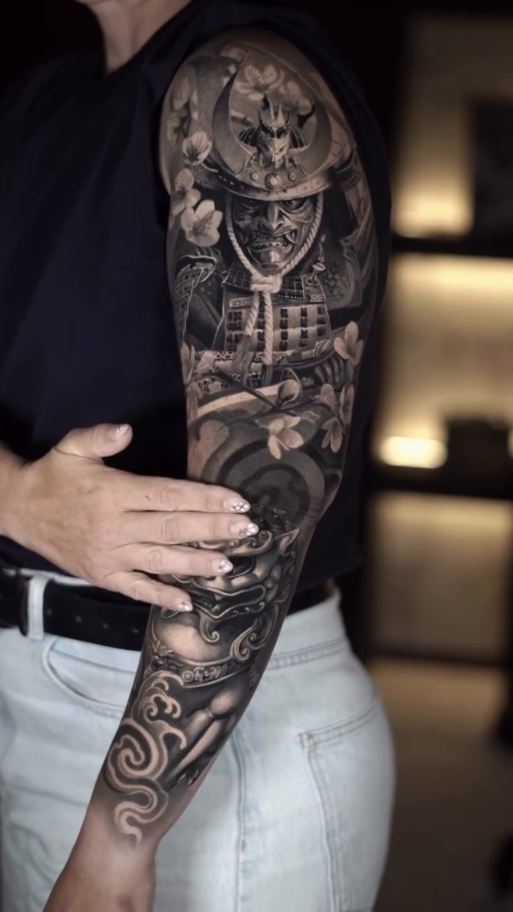 Tattoo by @saranieto_ — japanese_irezumi, black_and_grey