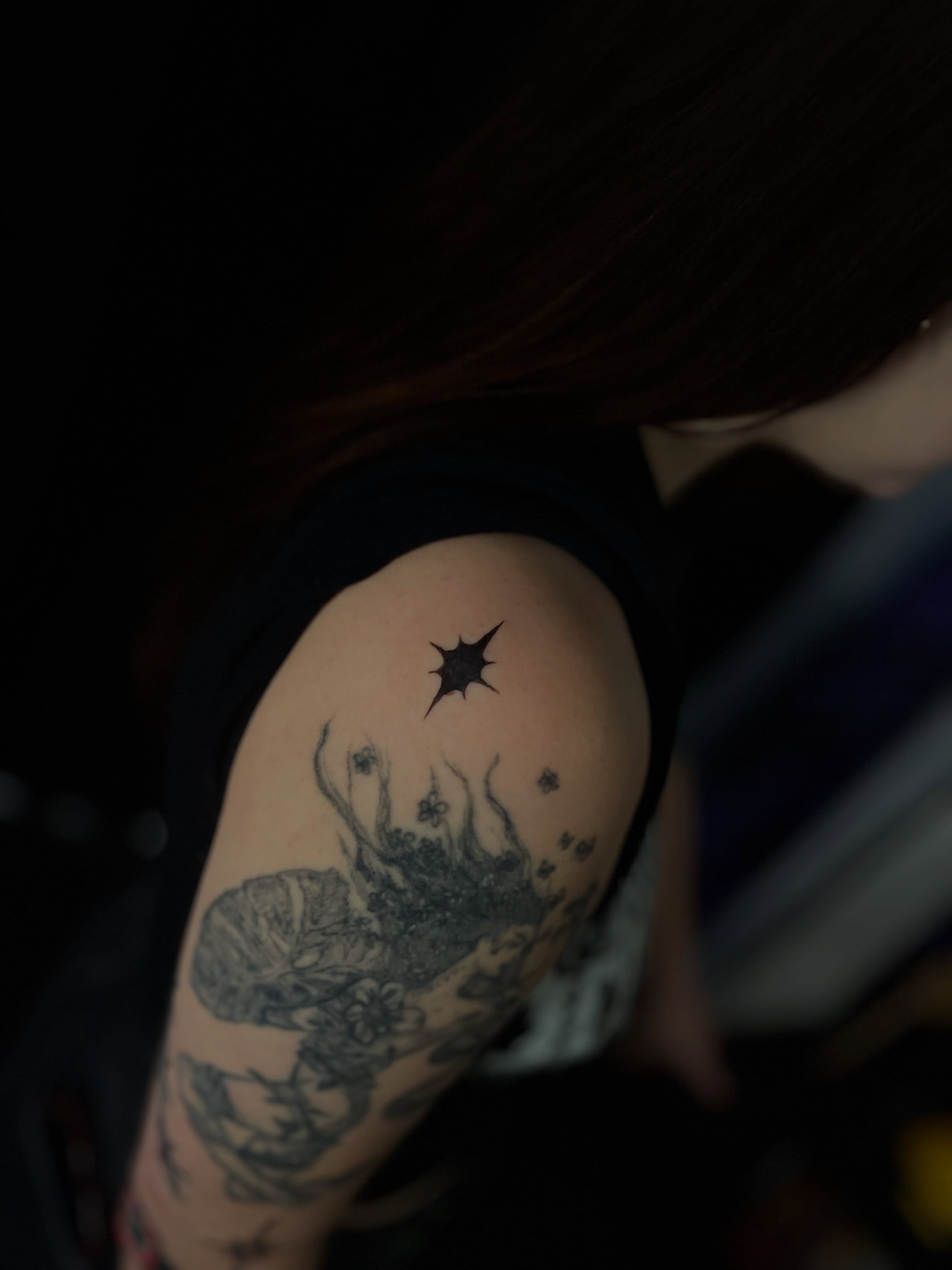 Tattoo by @mayhurtafly — black_and_grey