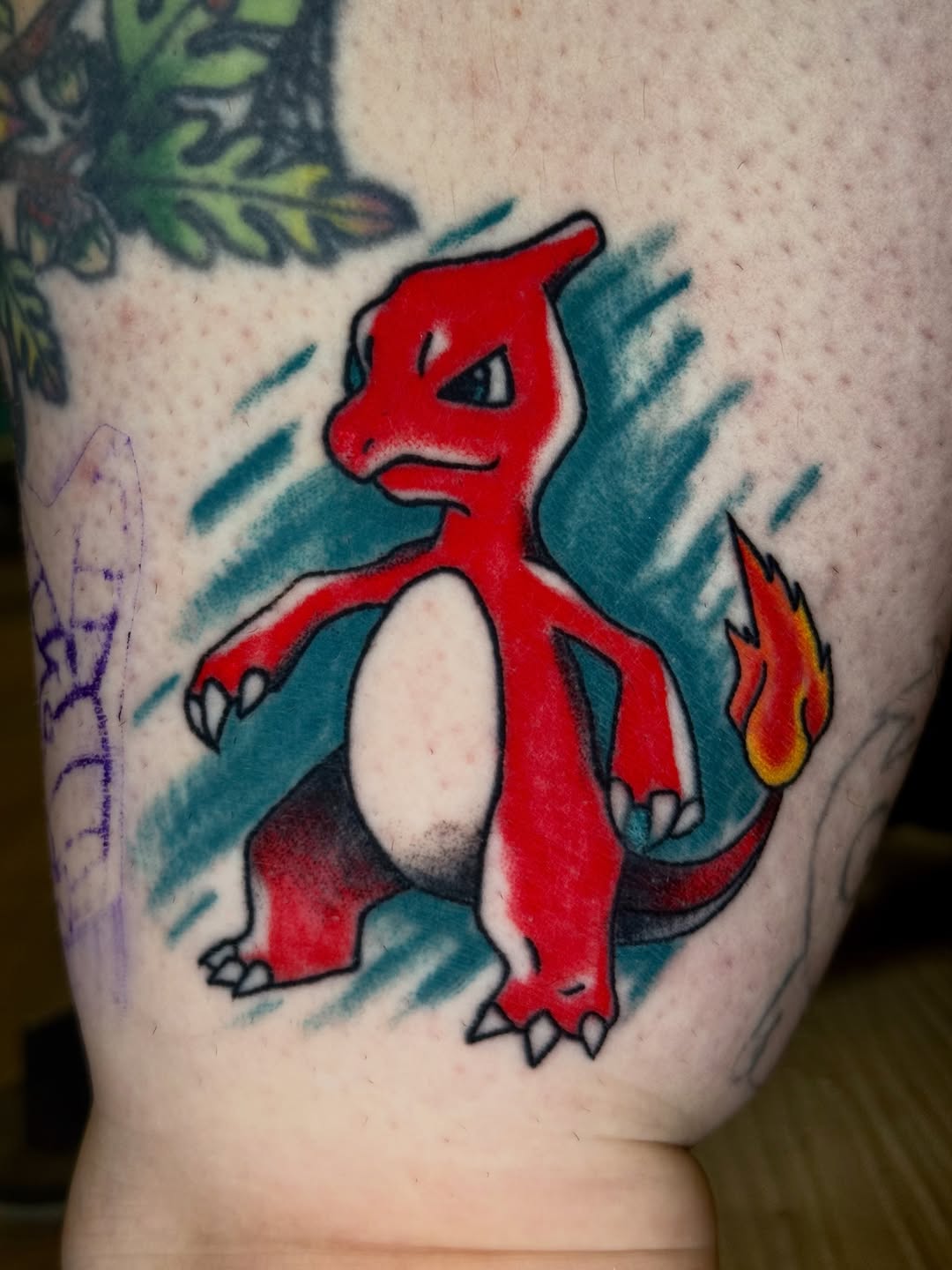 Charmander new school tattoo on the forearm by π Erin Stephens π€