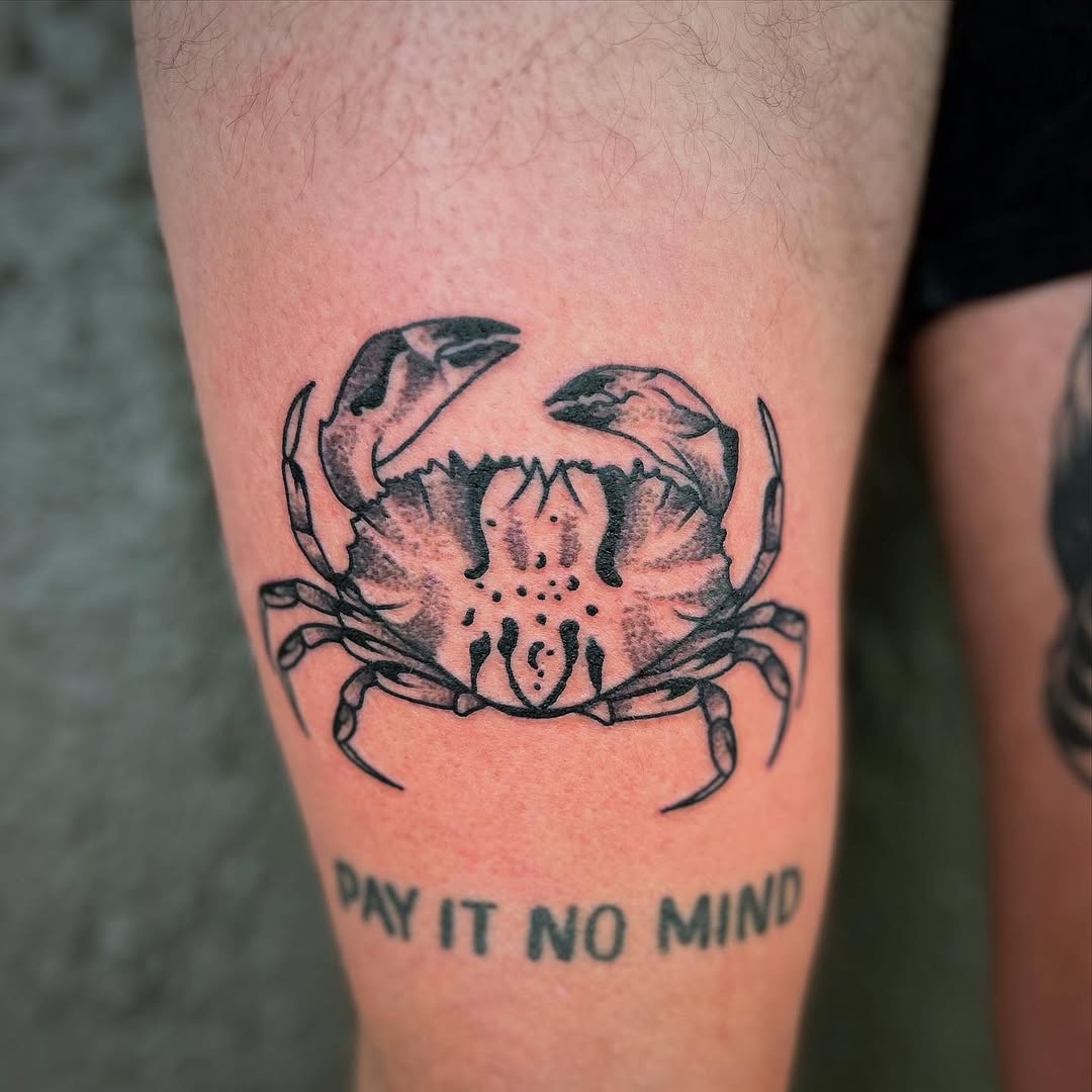 Tattoo by @eekpdx — black_and_grey, lettering_script