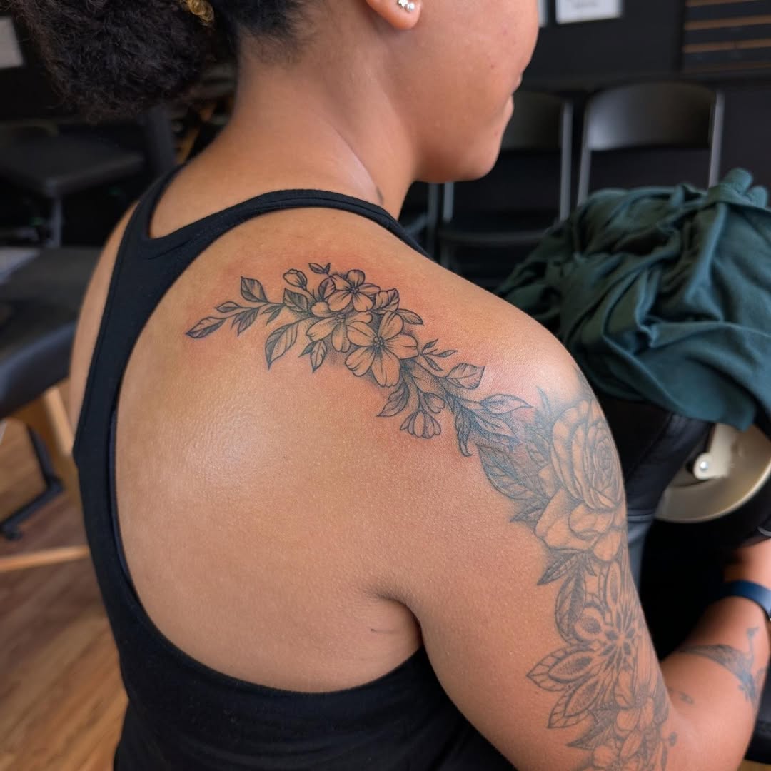 Tattoo by @hearthcreativestudios — fine_line, black_and_grey