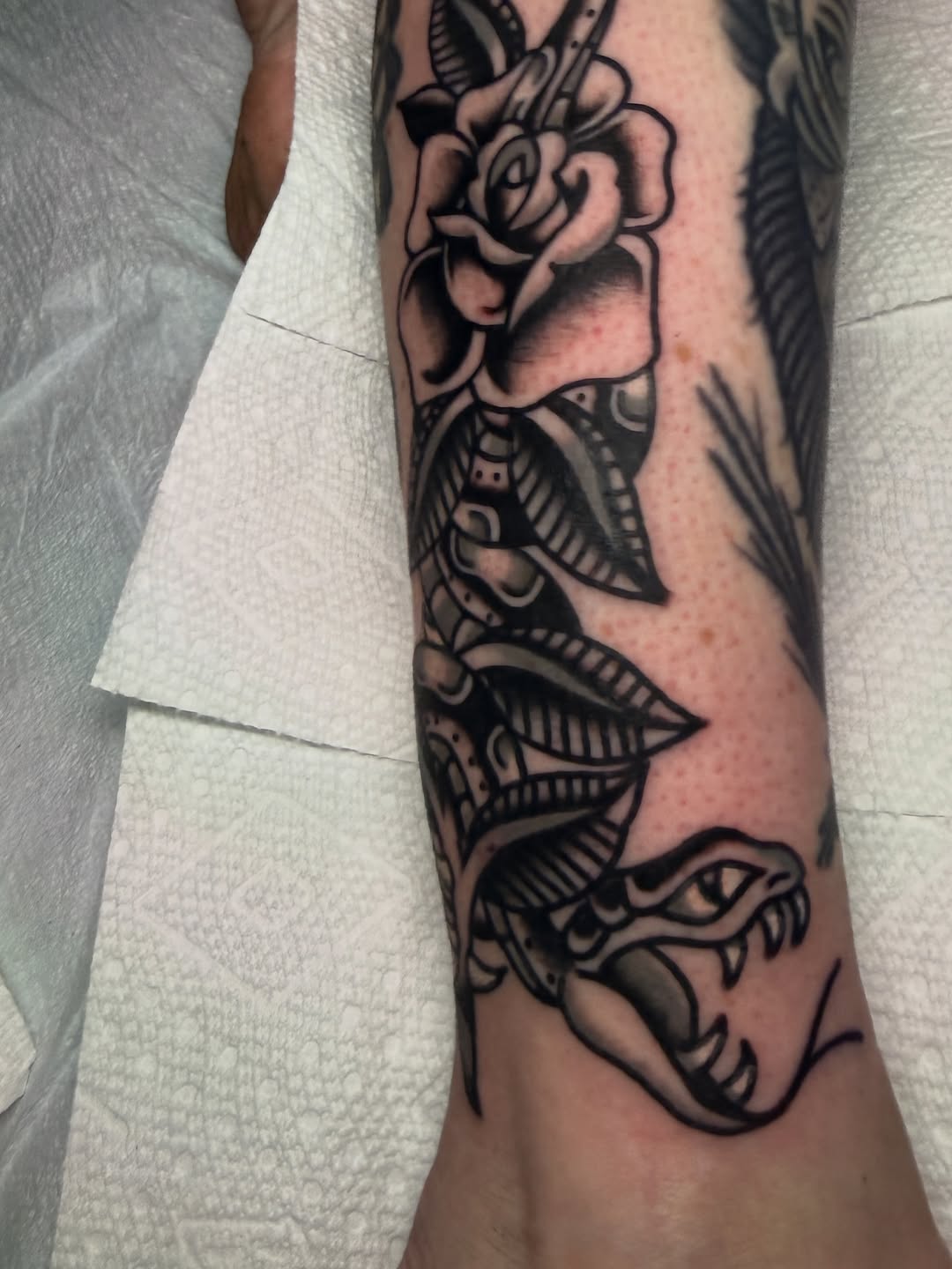 Tattoo by @steviextattoo — american_traditional, black_and_grey