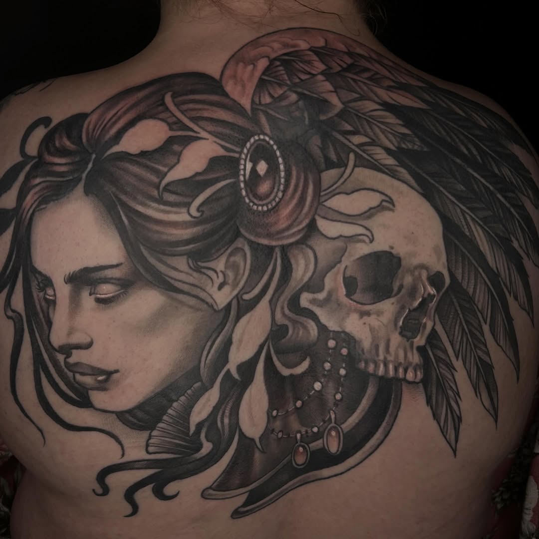 Tattoo by @whitneyh_tattoos — realism, black_and_grey