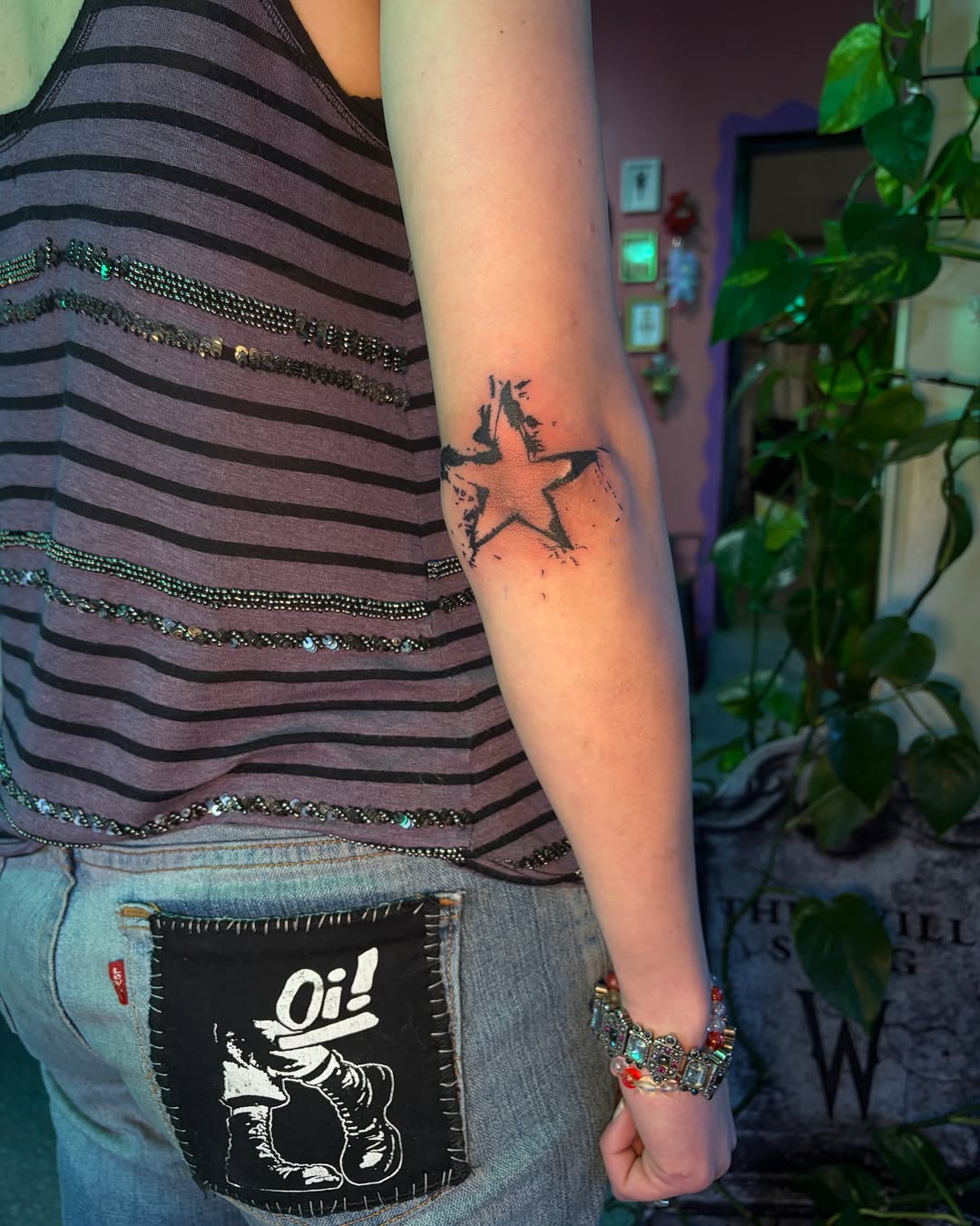 Tattoo by @done_by_dani222 — blackwork, trash_polka