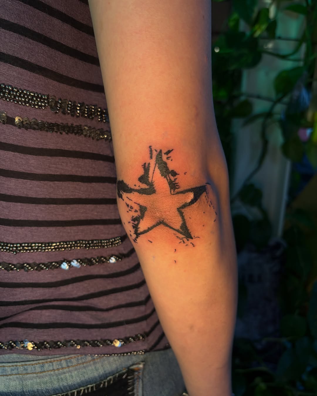 Tattoo by @done_by_dani222 — blackwork, trash_polka