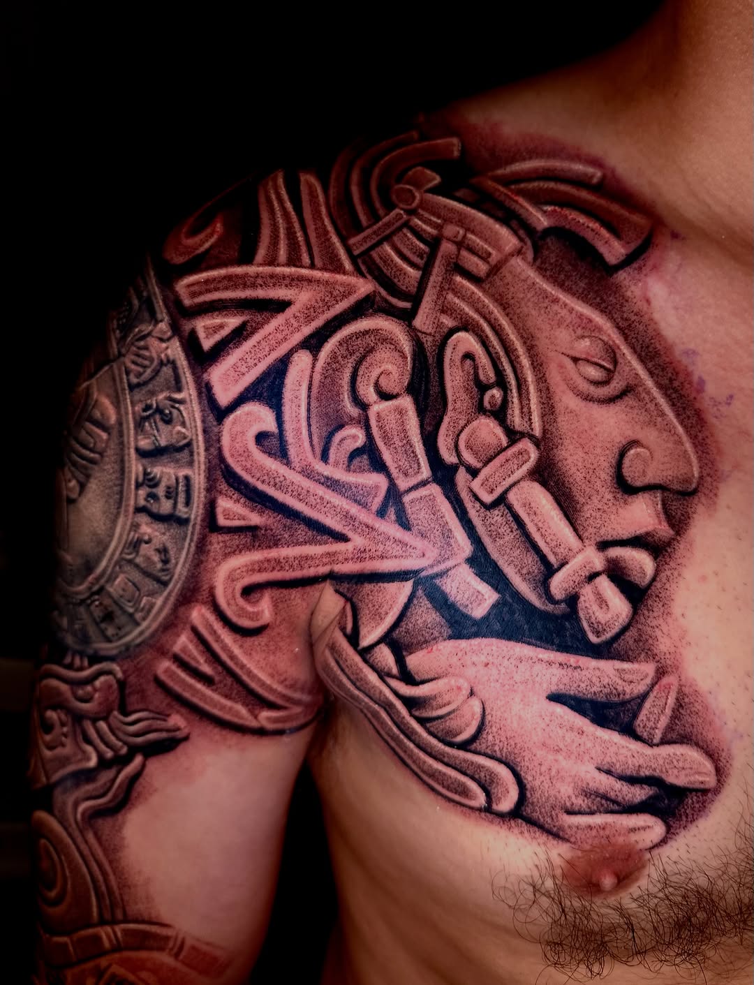Tattoo by @tat2one — black_and_grey, realism