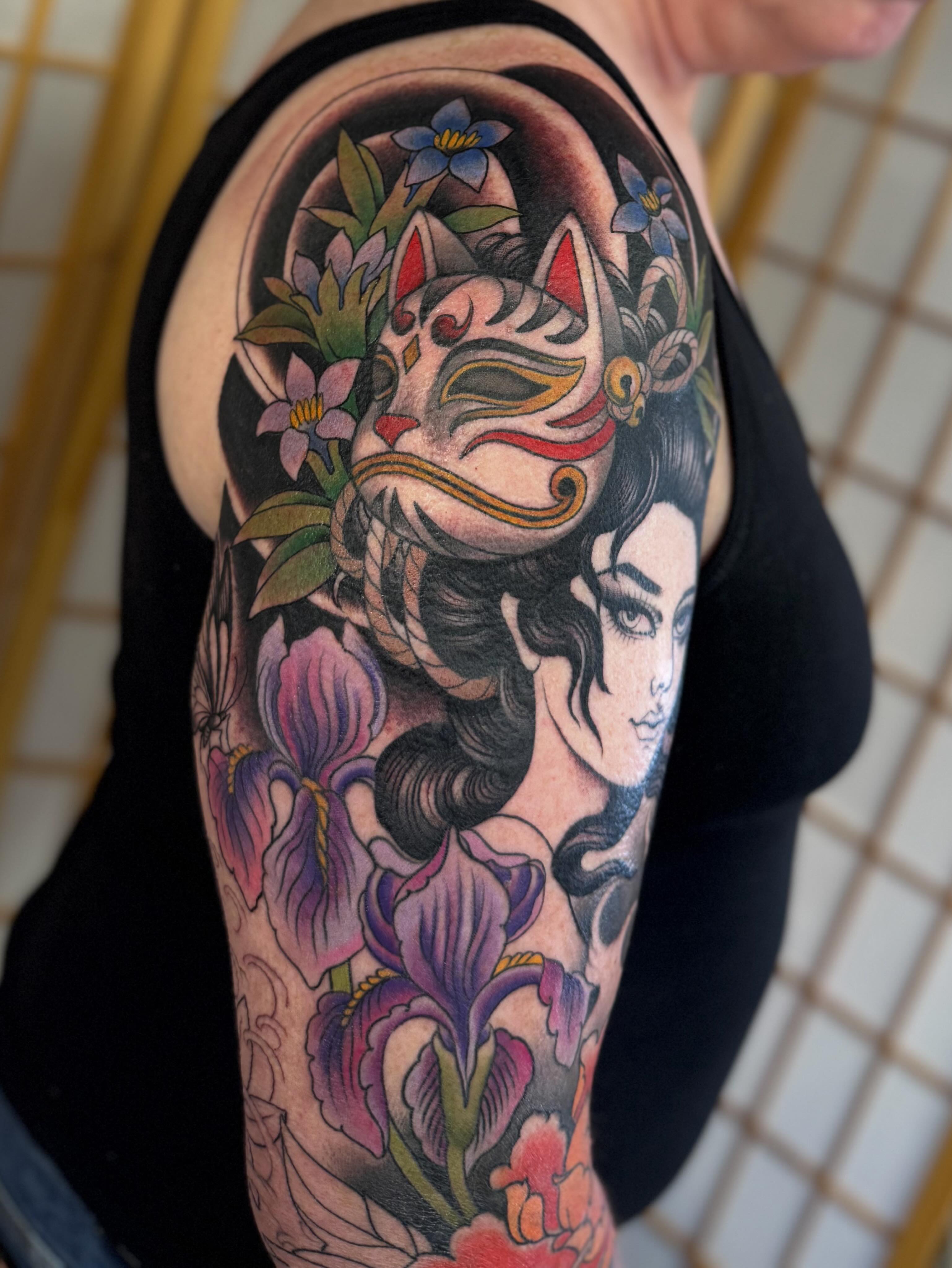 Tattoo by @tattoosbyanya β japanese_irezumi, dotwork