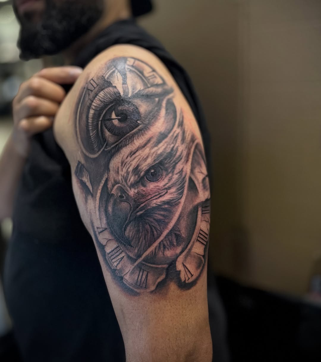 Tattoo by @inkbychuy — realism, black_and_grey