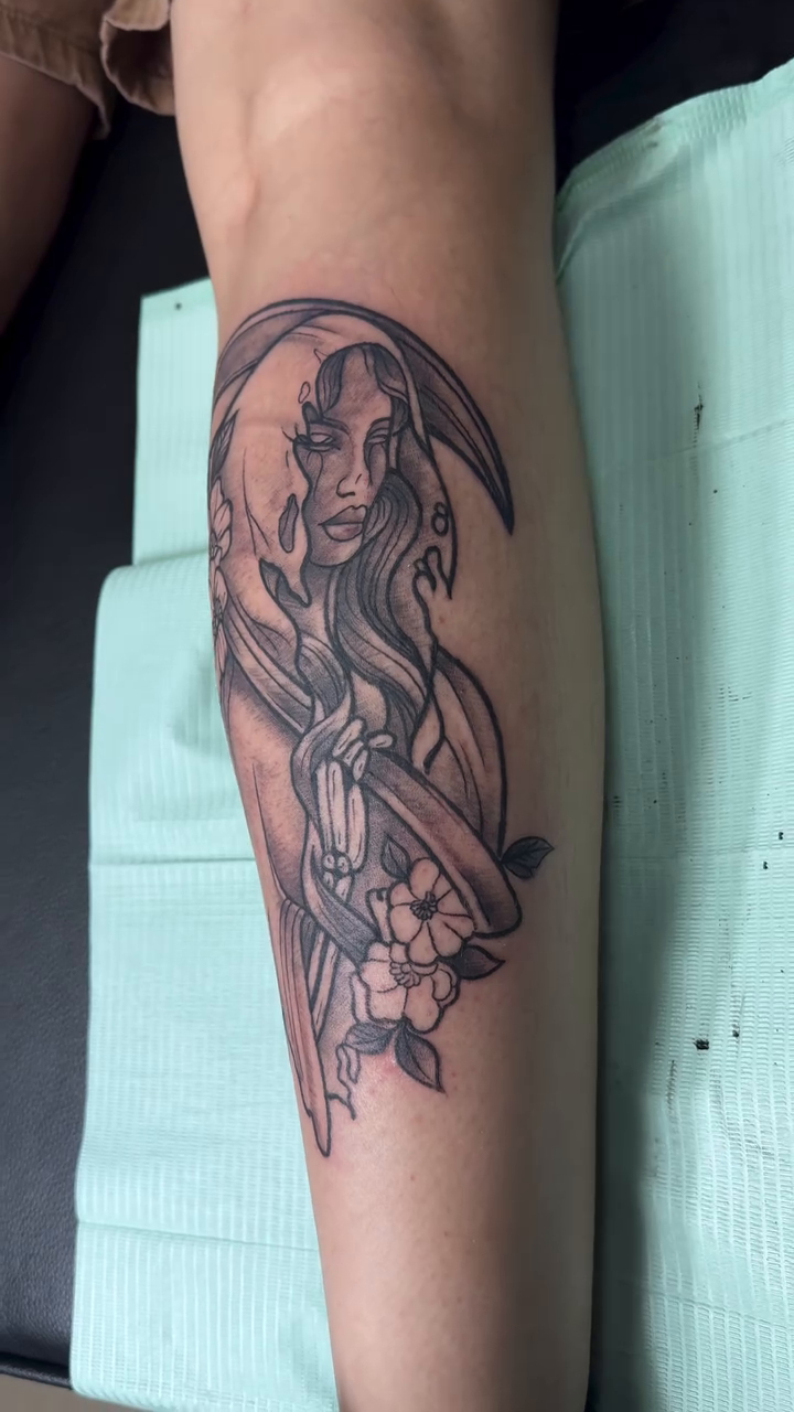 Tattoo by @mralextattoos — black_and_grey, realism