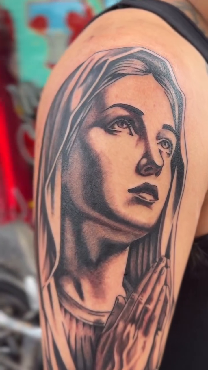 Tattoo by @tshawrk β black_and_grey, realism