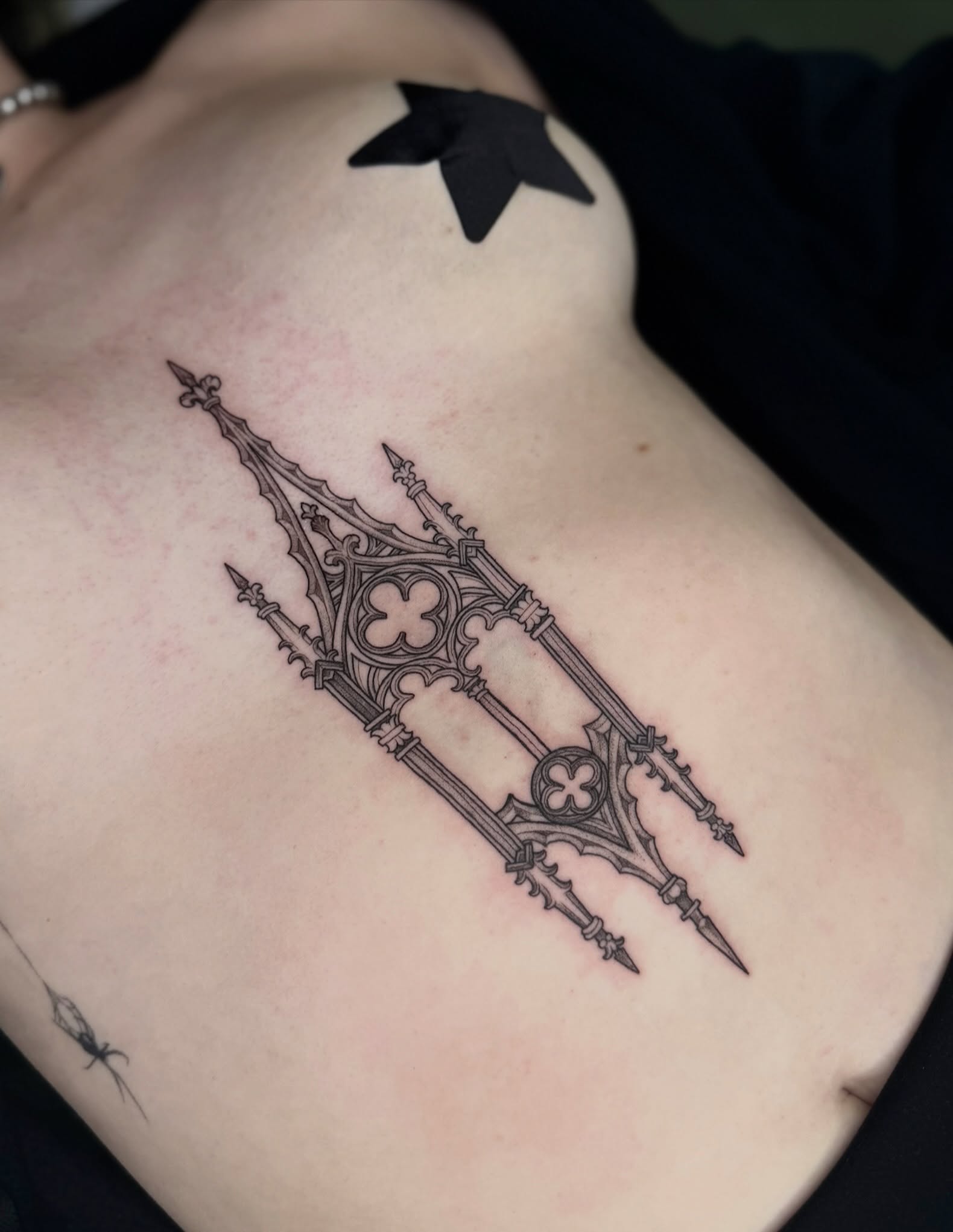 Tattoo by @jenaperrytattoos — black_and_grey, ornamental
