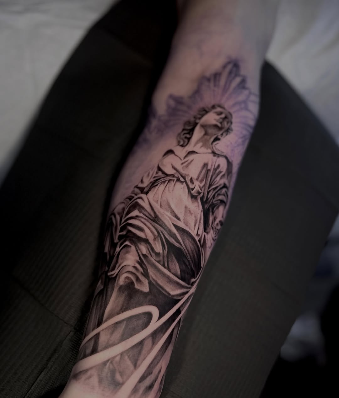 Tattoo by @monica.tattoos — realism, black_and_grey