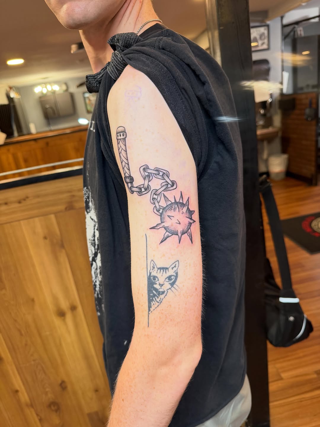 Tattoo by @annasabrowskytattoo — black_and_grey, fine_line