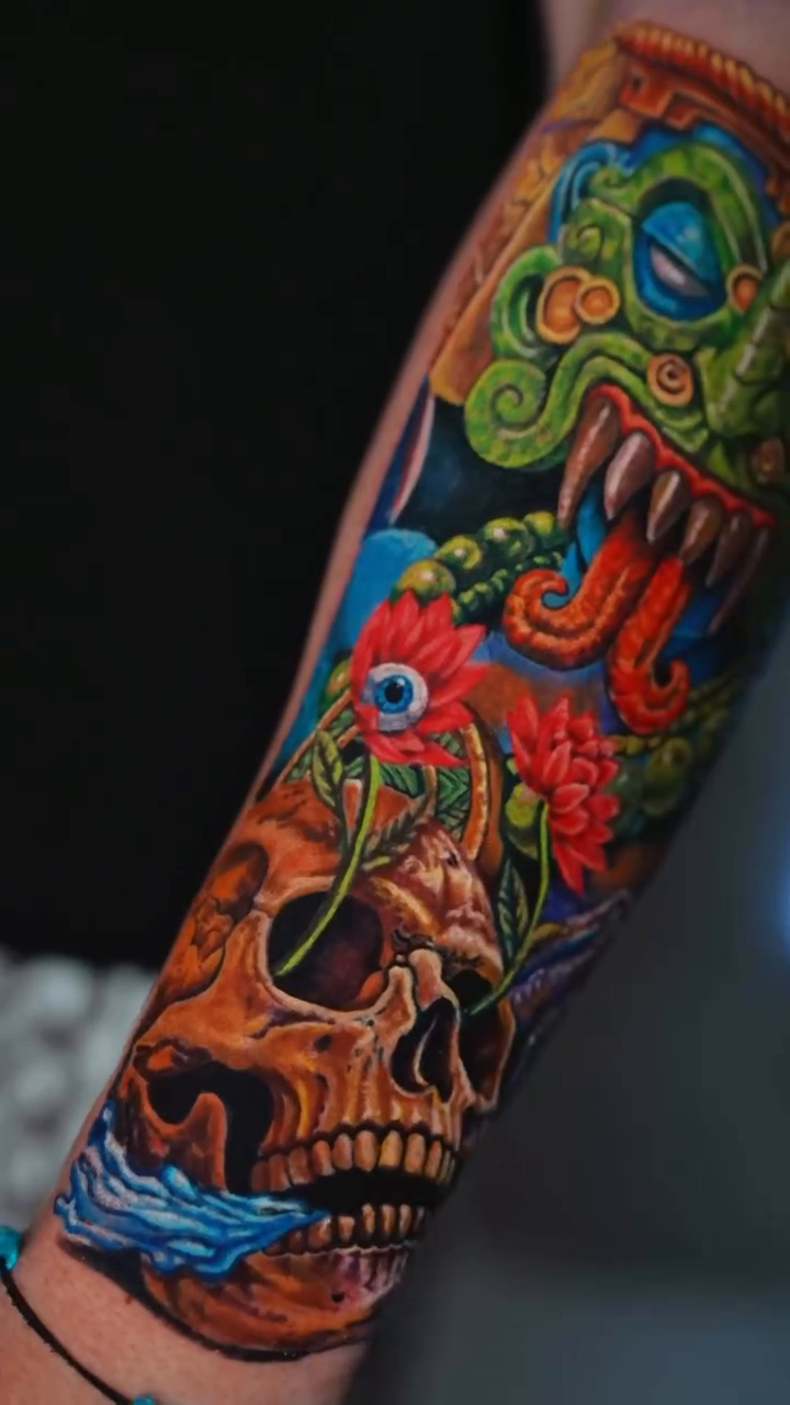 Surrealism tattoo on the forearm by Alberto M