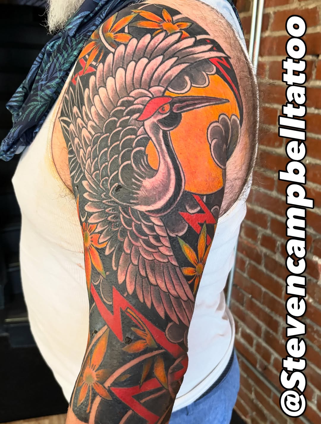 Tattoo by @stevencampbelltattoo — japanese_irezumi, black_and_grey