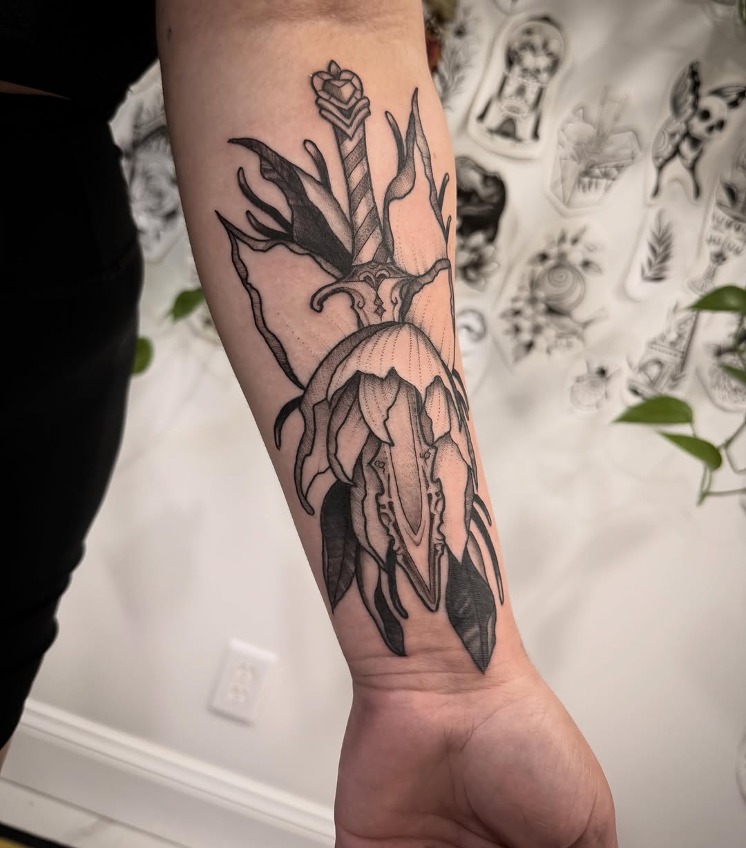 Tattoo by @darkartist82 — black_and_grey, realism
