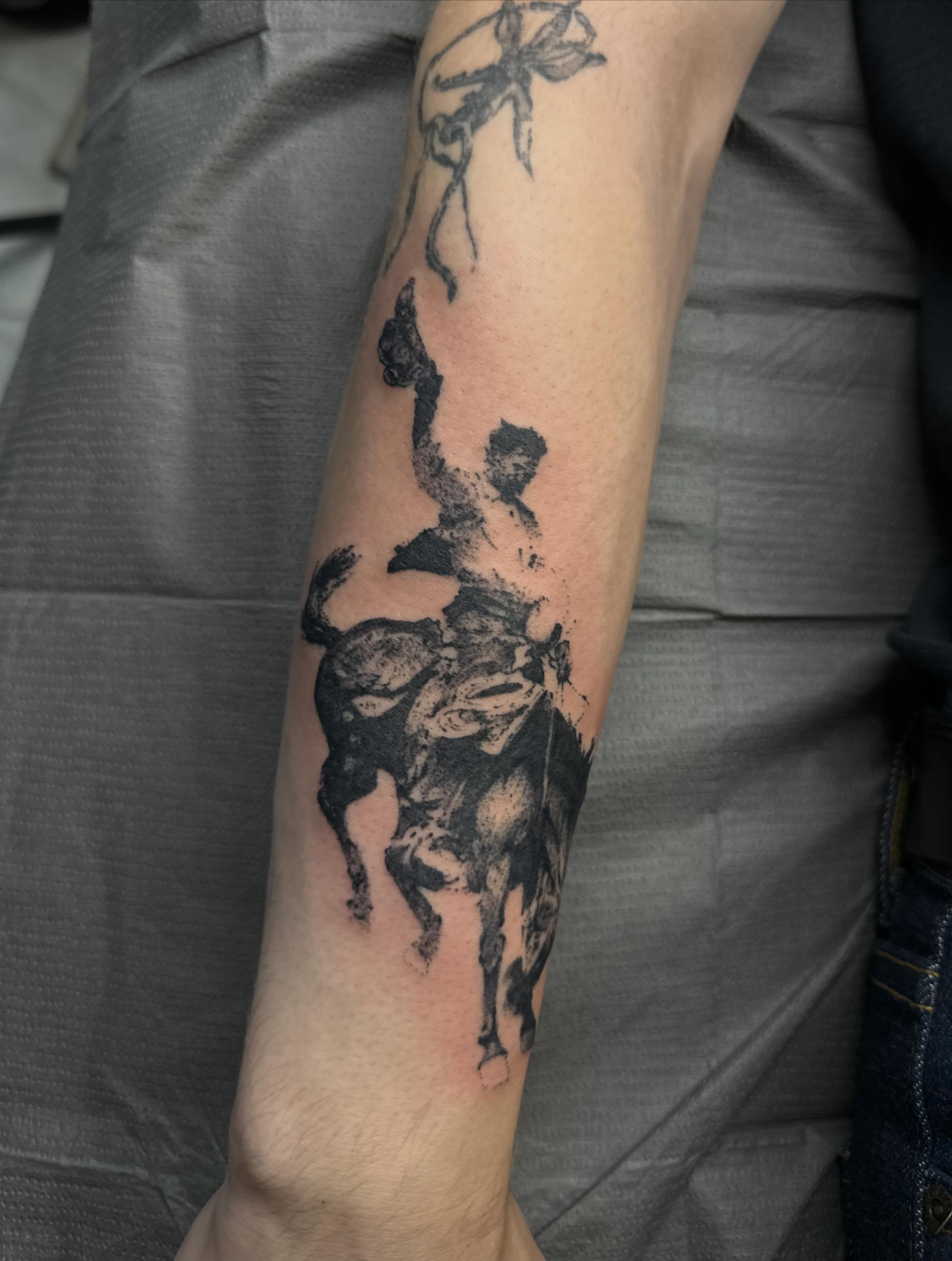 Tattoo by @neildoestattoos — dotwork, realism