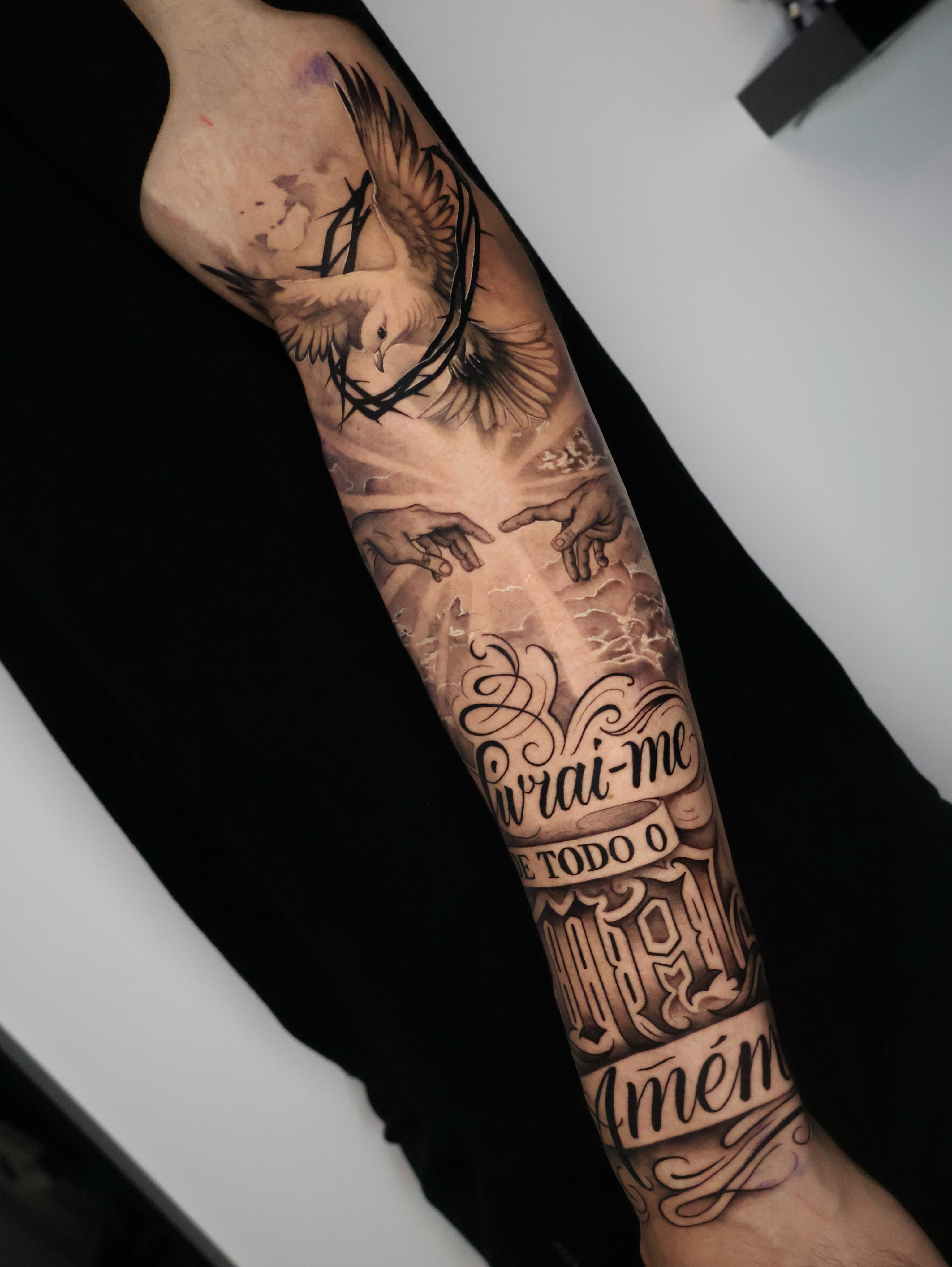 Tattoo by @milenamano.tattoo — realism, black_and_grey