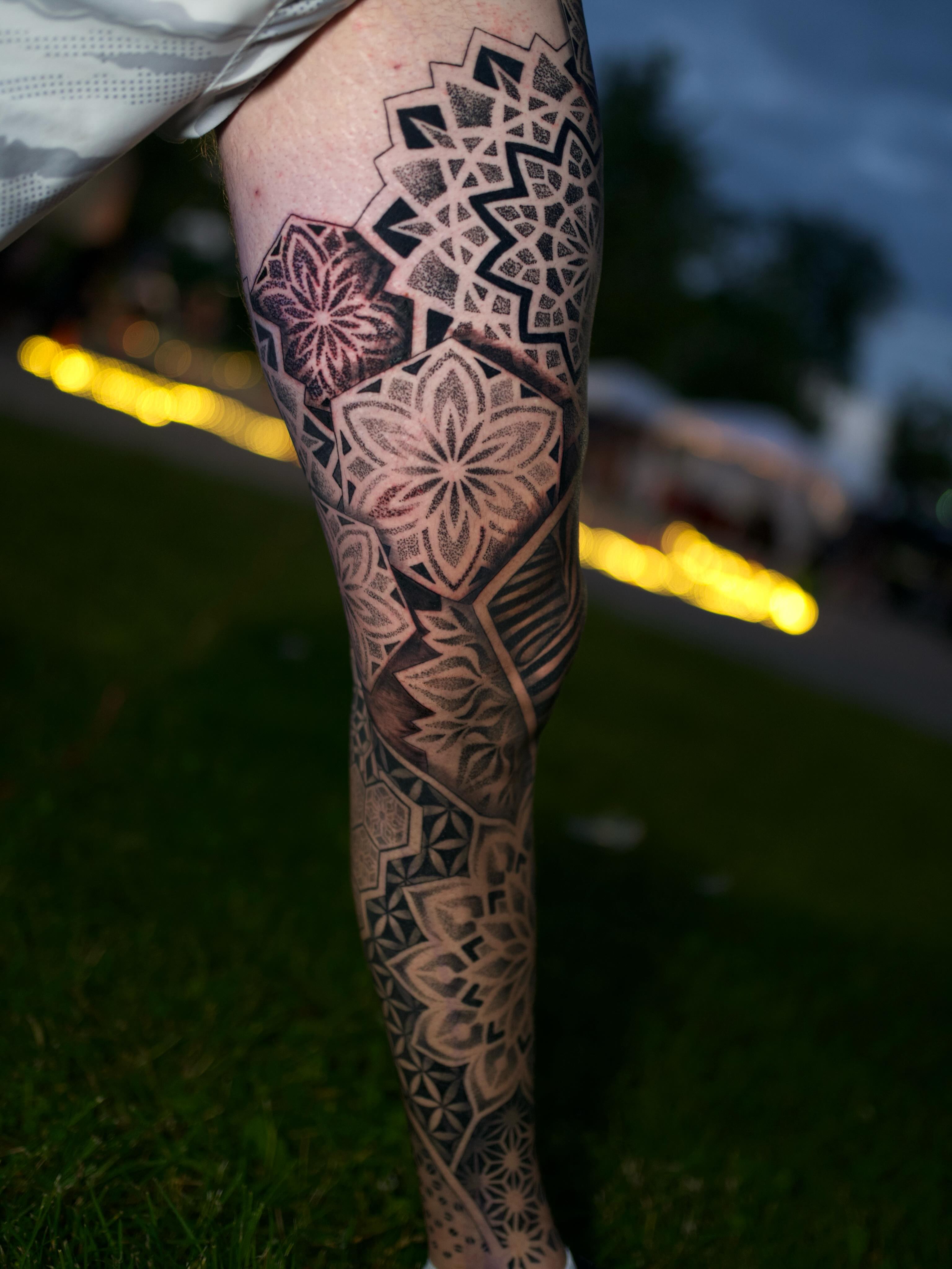 Tattoo by @tyce_tattoos — dotwork, geometric