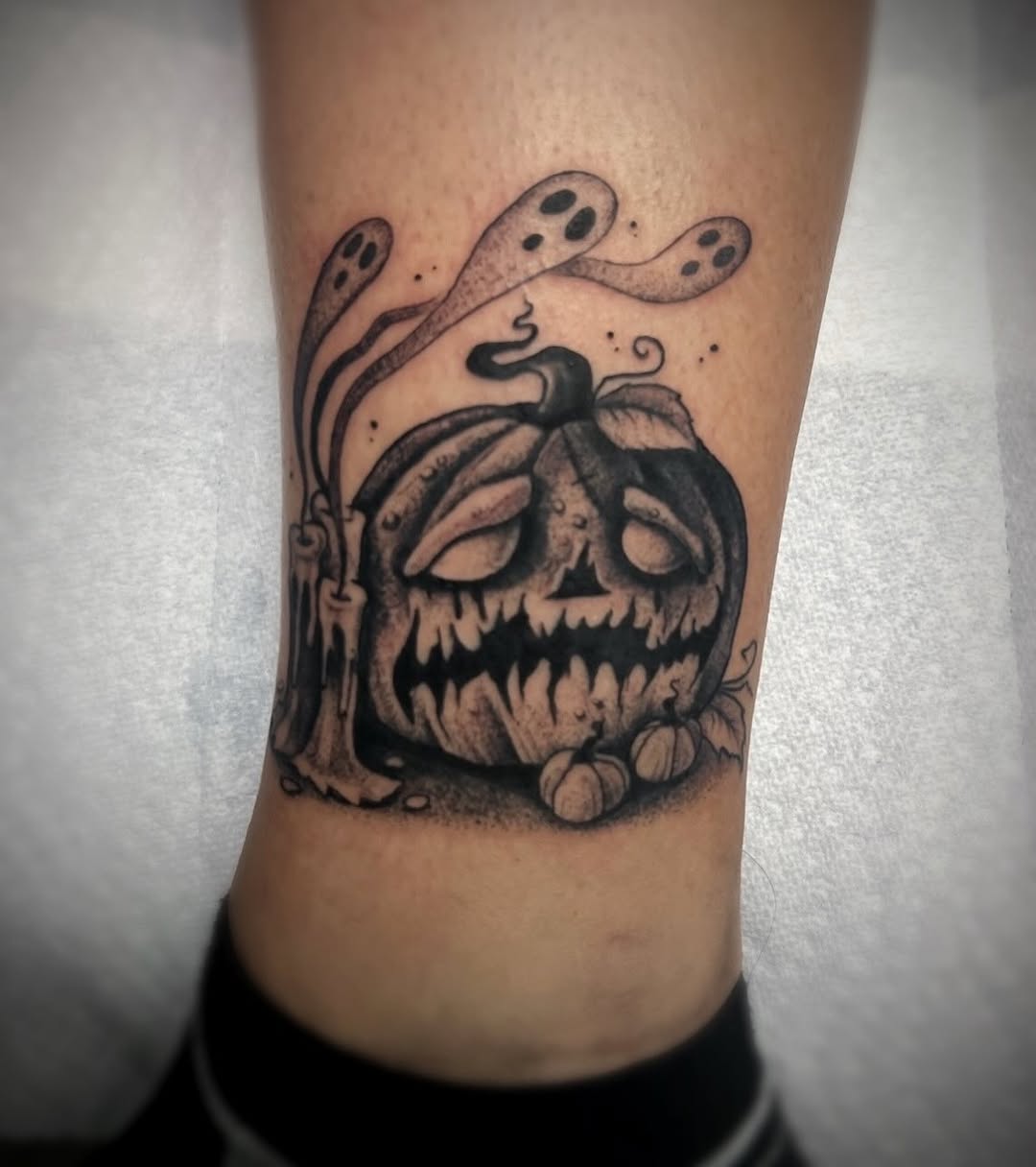 Tattoo by @leawhite_tattoos — black_and_grey, dark_realism