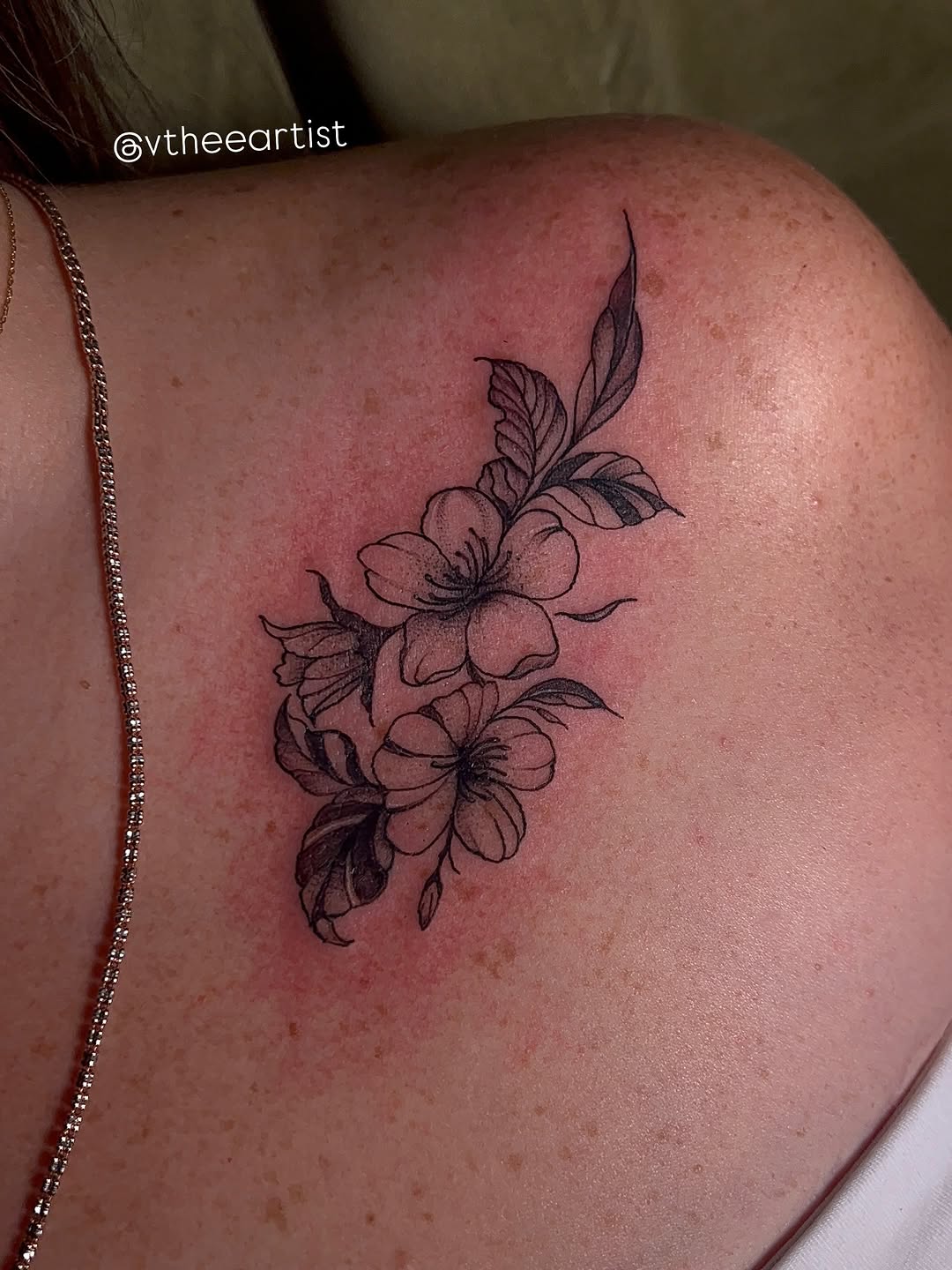 Tattoo by @vtheeartist — fine_line, black_and_grey