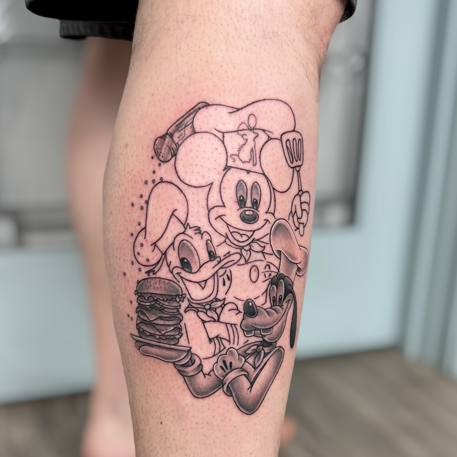 Tattoo by @disnerdtattoo — black_and_grey